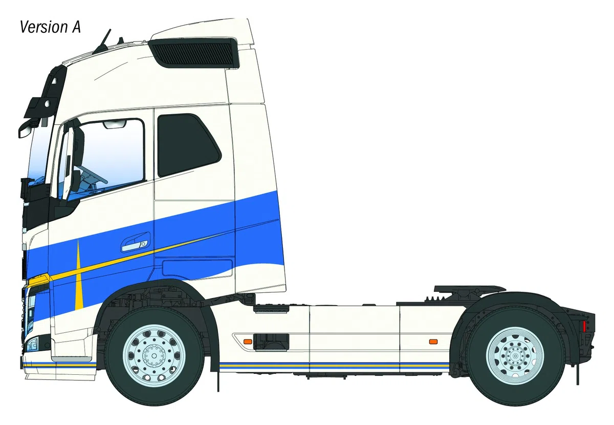 Italeri 3970 Volvo FH16 Medium Roof, scala 1:24, Plastic Model Kit/Modello in plastica da montare