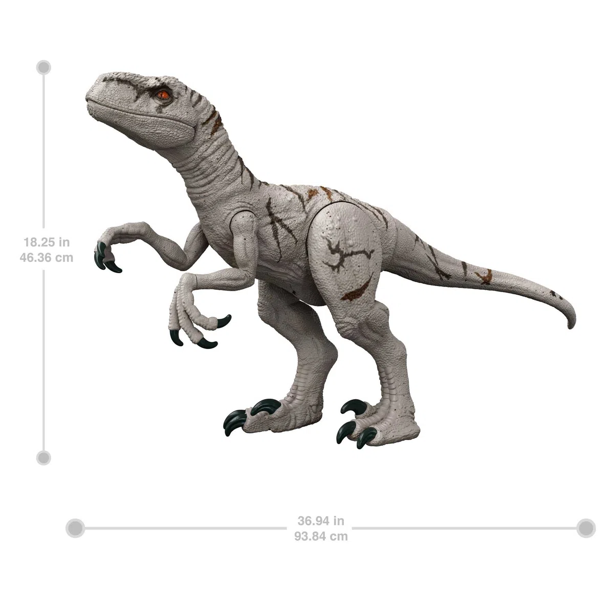 Mattel Jurassic World-Super Colossal, Istinto di Sopravvivenza Dinosauro Veloce Snodato, Giocattolo per Bambini 4+ Anni, HFR09