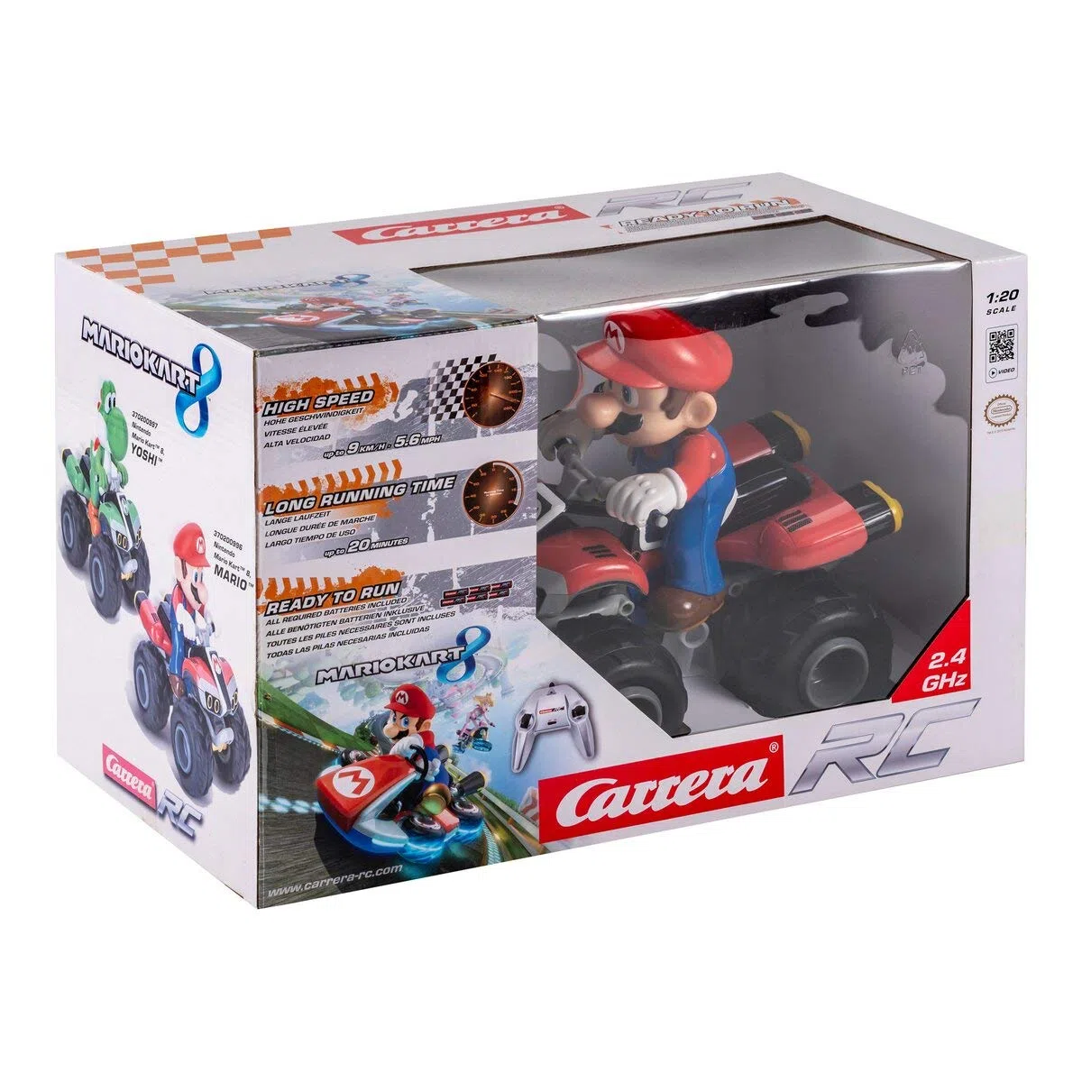 Carrera - 370200996X RC Mario Kart, Mario - Quad, multicolore
