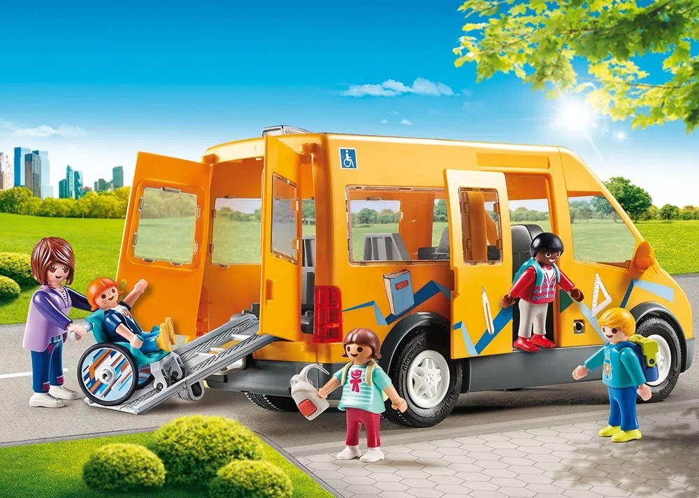 PLAYMOBIL City Life 9419, Scuolabus, Dai 4 anni