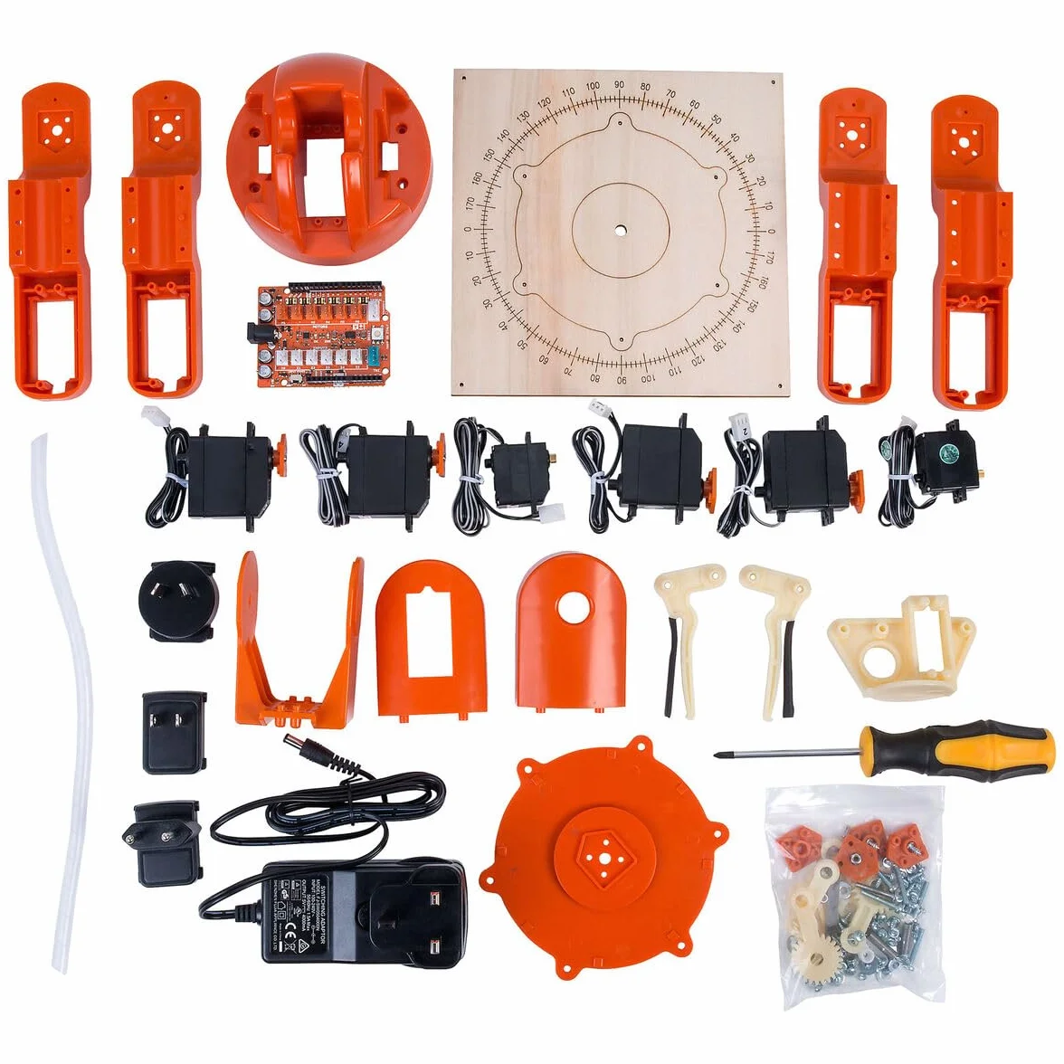 Arduino Tinkerkit Braccio Robot [T050000_AEU] - Kit completo per assemblare e programmare un braccio robotico, ideale per imparare la robotica, la programmazione e il controllo dei motori