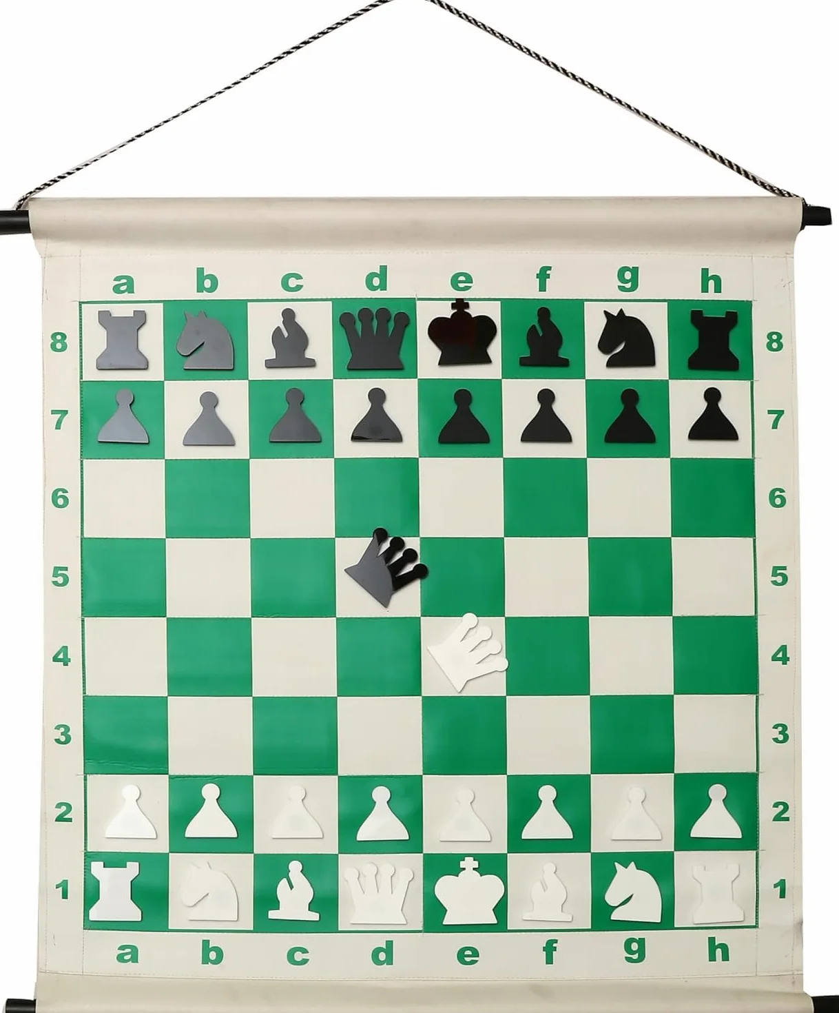 KD Willmax Scacchiera da appendere alla parete con pezzi magnetici | Espositore arrotolabile da 68,6 cm