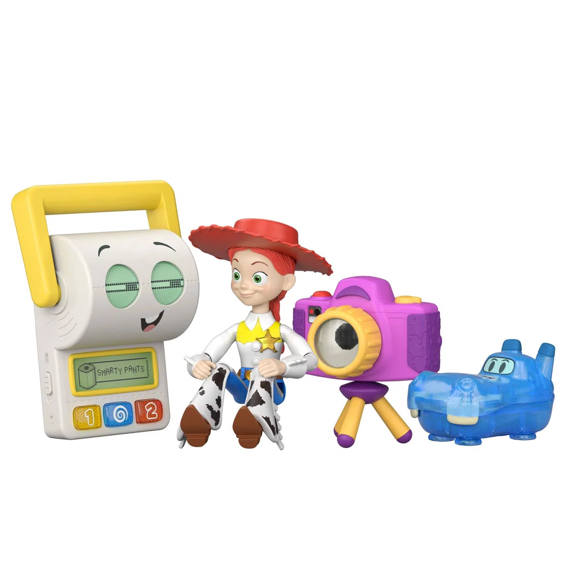 Mattel Disney Pixar Toy Story 5 - Jessie e la Squadra Doppia A, set da 4 action figure snodate ispirate ai personaggi del film, include Jessie, Smarty Pants, Atlas e Snappy, 3+ anni, JLR69