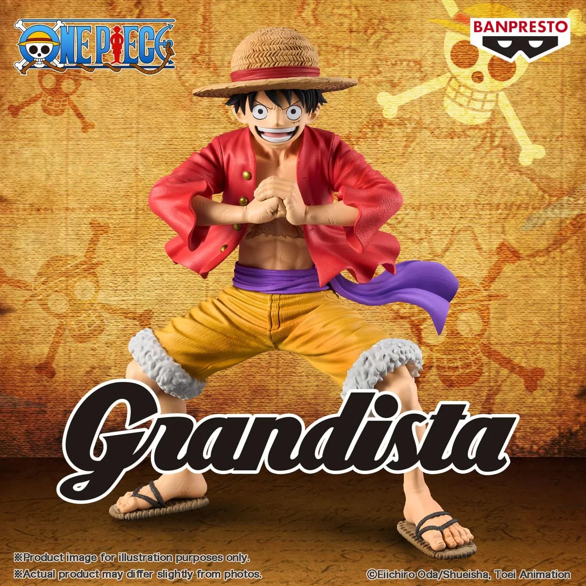 Banpresto Figura d'azione Monkey D. Luffy One Piece, Grandista 21 cm, Multicolore BP89566P