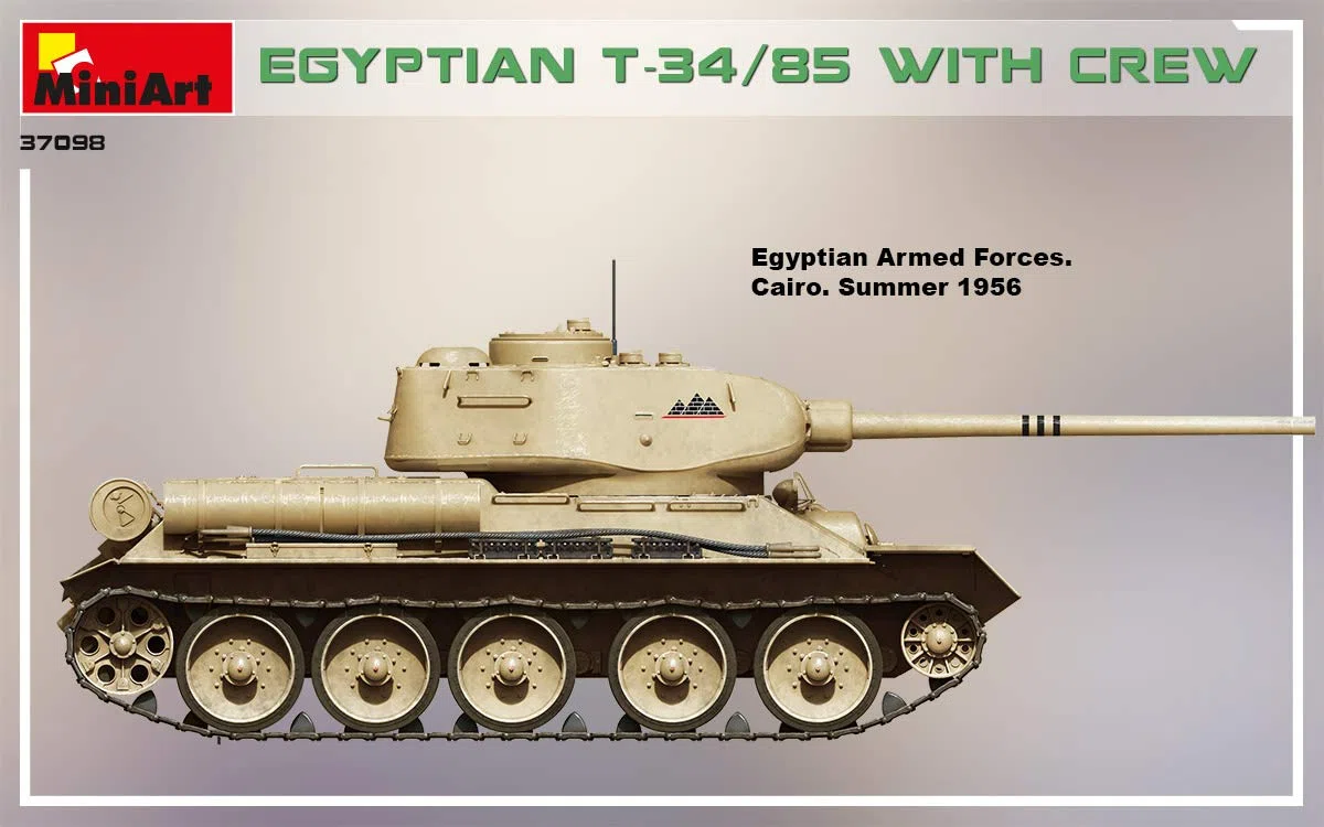 Miniart 1:35 - T-34/85 egiziano con equipaggio