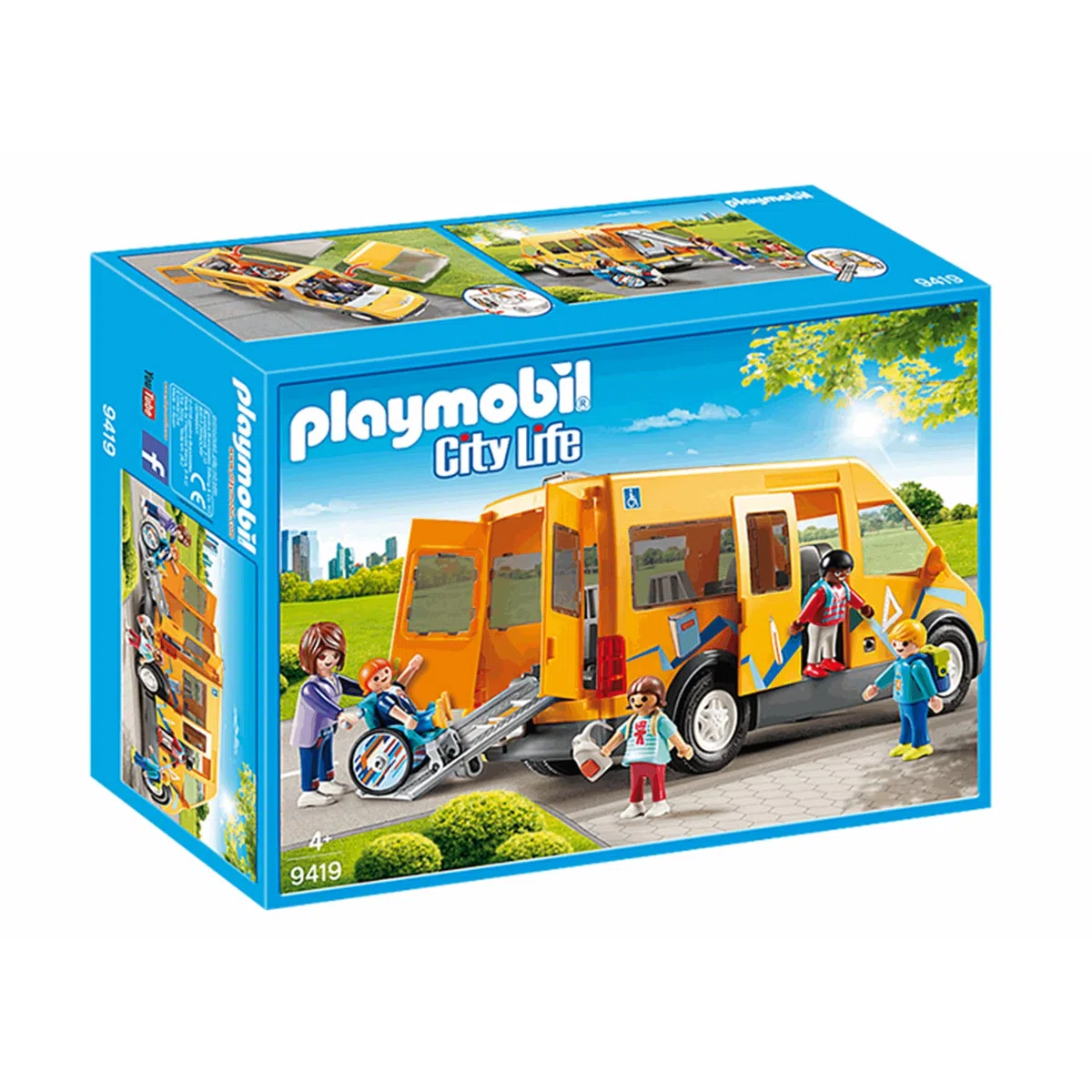 PLAYMOBIL City Life 9419, Scuolabus, Dai 4 anni