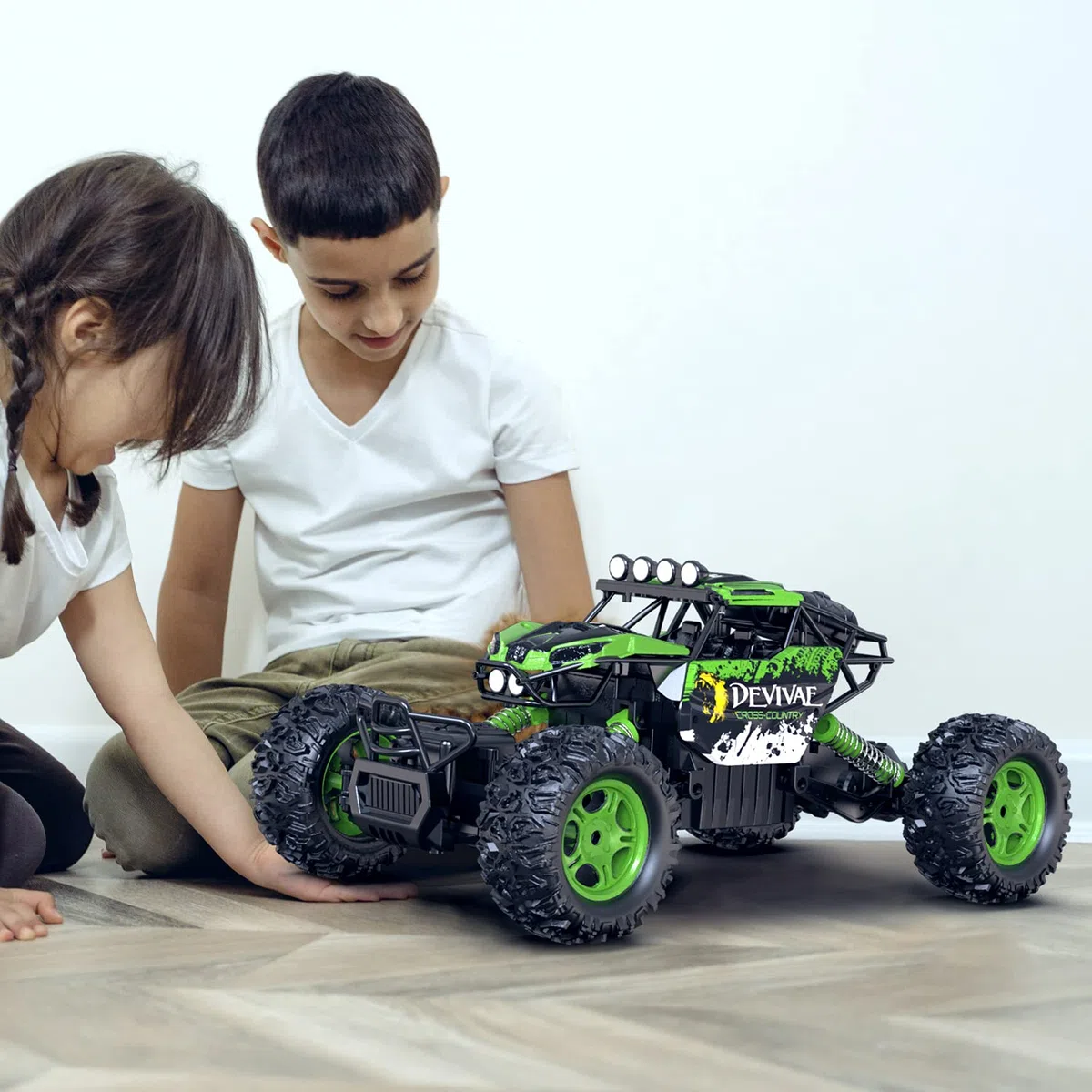 CROBOLL 1:12 Grande Macchina Telecomandata per Bambini con Funzione di Sollevamento, Auto RC 4WD Monster Truck Giocattolo Regali Fuoristrada 2.4GHz Camion RC per Tutti i Terreni(Verde)
