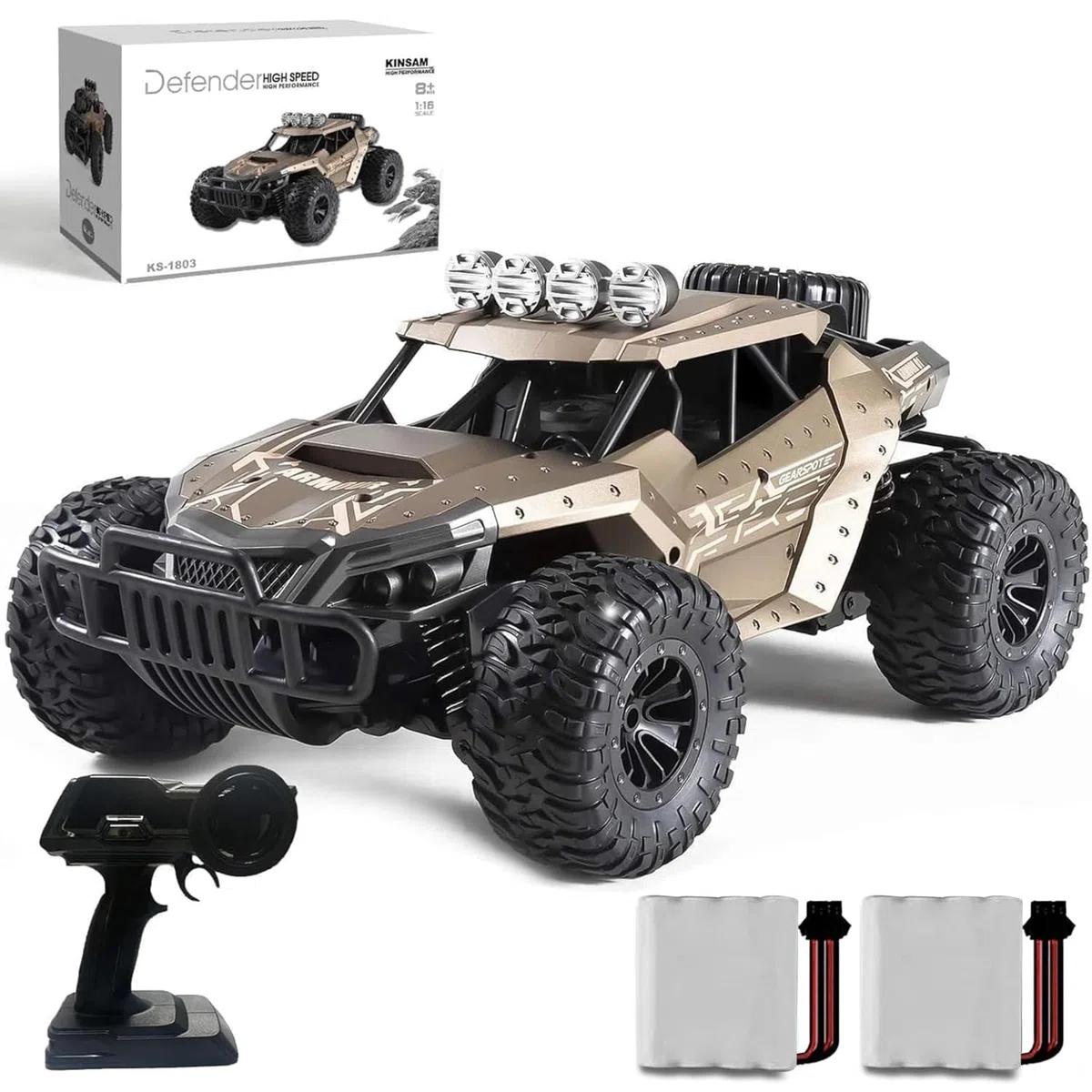Macchina Telecomandata,1/16 Macchinine Giocattolo per Bambini per 6-12 Anni, 20Km/h Macchina Telecomandata per Bambini,Auto Telecomandata 2 Batterie,2.4Ghz Rc Drift Car,Camion Telecomandato