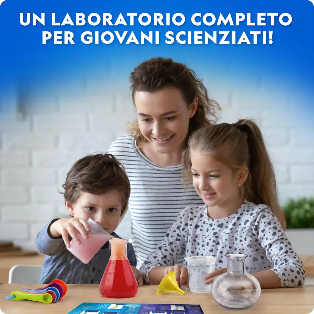 Blue Marble National Geographic Set di Chimica per Bambini – Laboratorio Educativo con 50 Esperimenti Scientifici e Oltre 20 Strumenti di Laboratorio