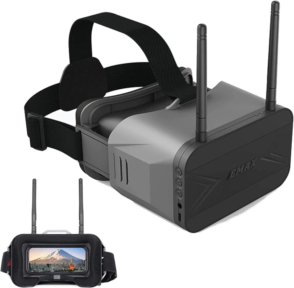 EMAX FPV Drone EZ Pilot Pro RTF Kit Con Visuale in Prima Persona con Fotocamera 1200TVL E01, 25-100-200 VTX Commutabile,Mini Drone con Occhiali e E8 Trasmettitore per Bambini Adulti Principianti