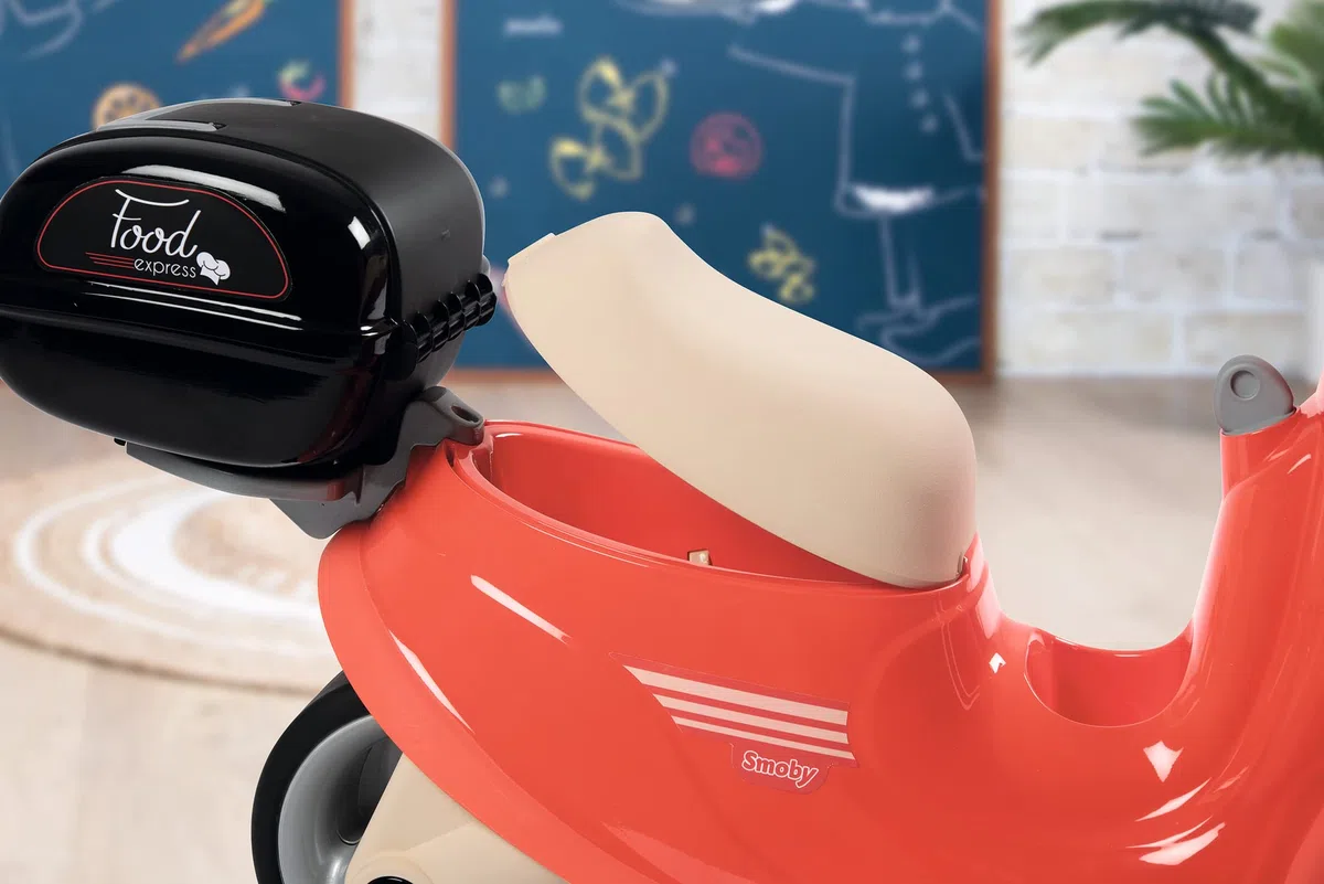 Smoby, Scooter Cavalcabile Food Delivery, 7600721007, età + 18 Mesi