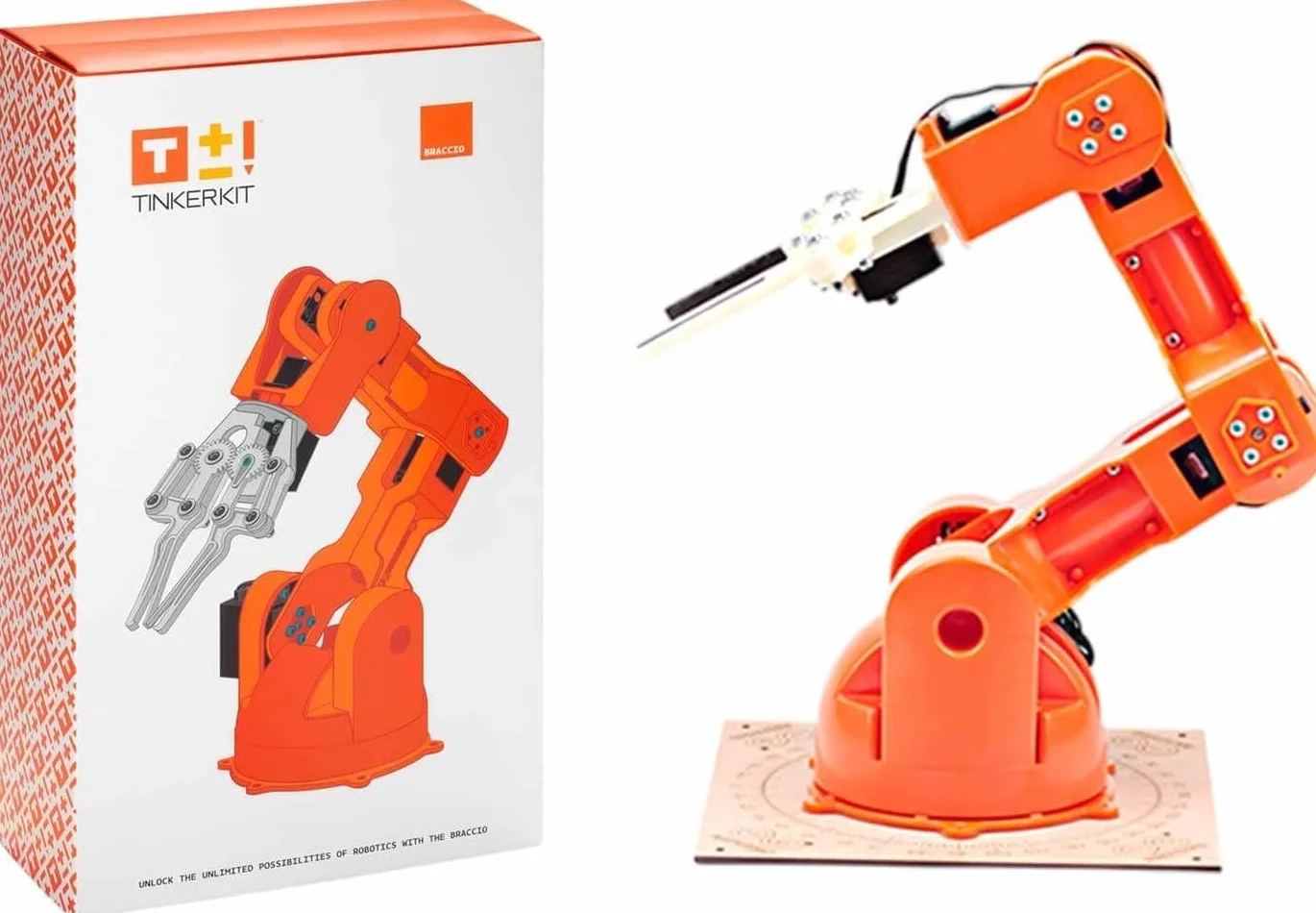 Arduino Tinkerkit Braccio Robot [T050000_AEU] - Kit completo per assemblare e programmare un braccio robotico, ideale per imparare la robotica, la programmazione e il controllo dei motori