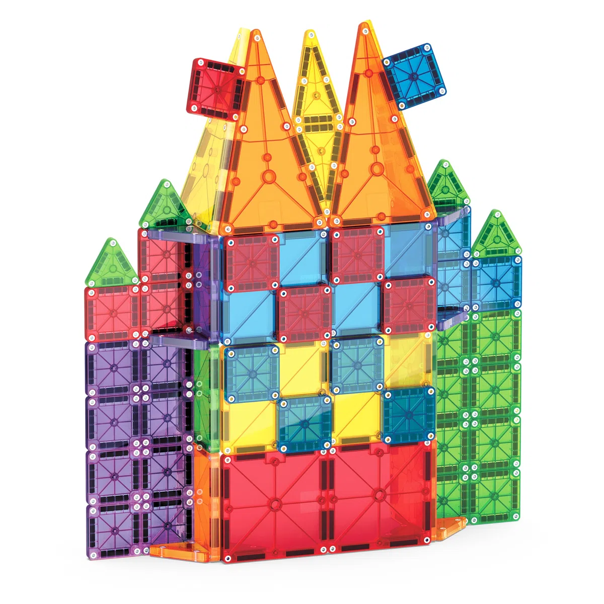 MAGNA-TILES Combo - Set di costruzione magnetica, 62 pezzi, il marchio originale di costruzione magnetica