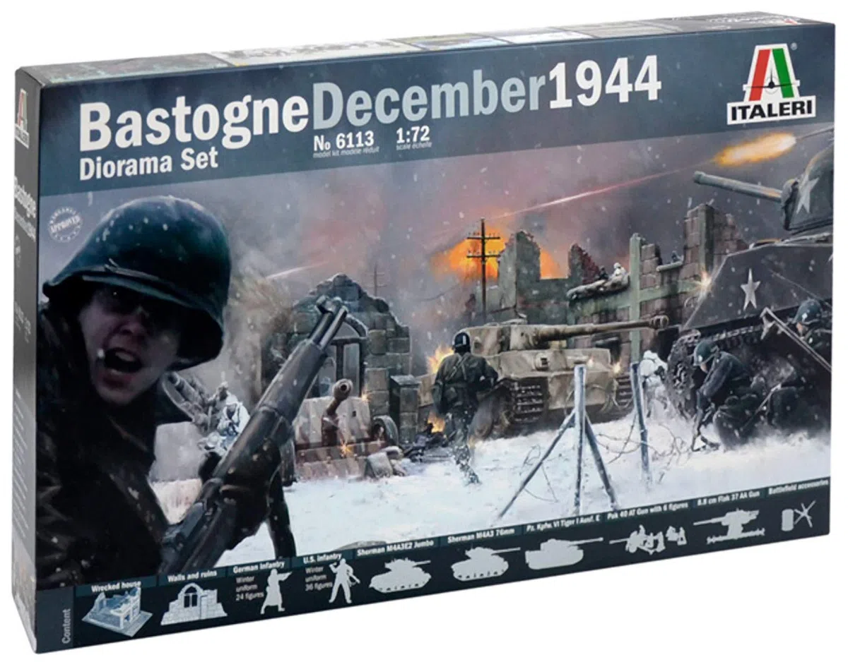 Italeri 6113 - WWII: Bastogne December 1944 (Diorama Set) Model Kit Scala 1:72