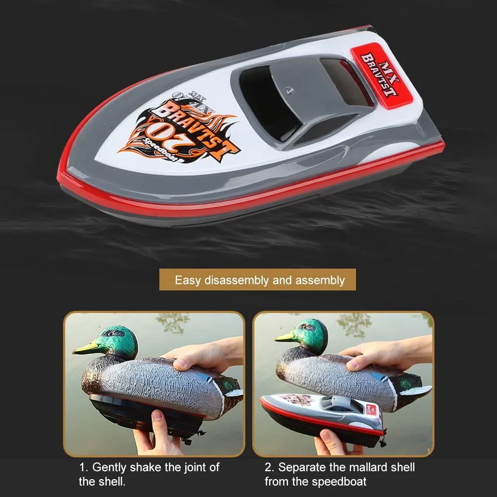 V201 RC Boat RC Duck Boat 2.4Ghz Caccia Motion Duck Boat Impermeabile per Piscina Pond Garden Decor