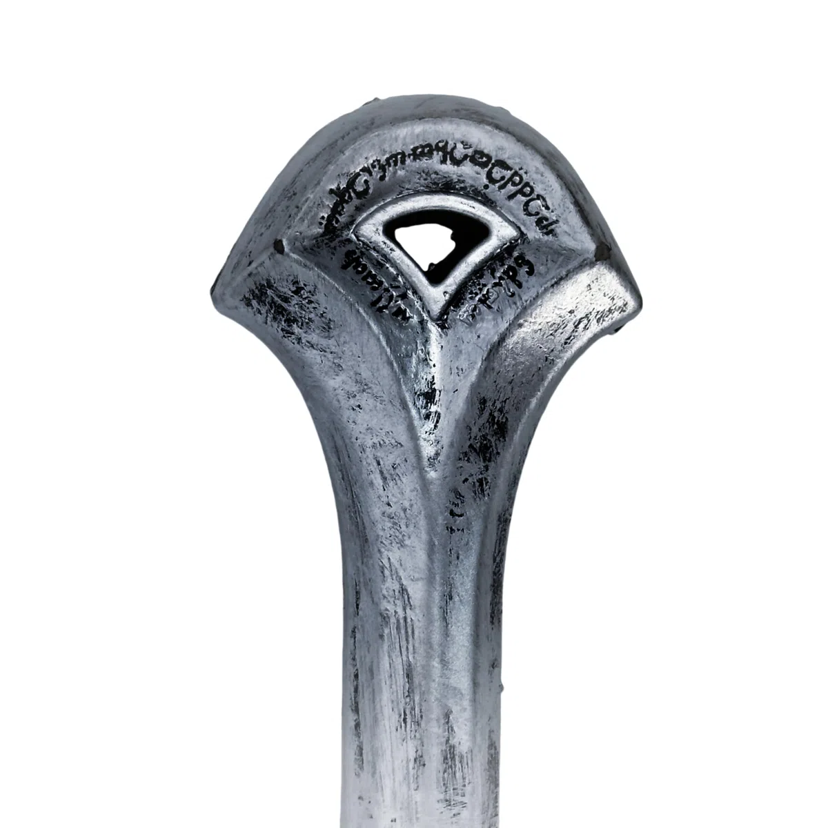 LOOYAR Middle Ages Medieval PU Foam Two Handed Sword Toy Great Sword Weapon Toy for Knight Soldier Warrior Costume Battle Play Halloween Cosplay LARP Silver?