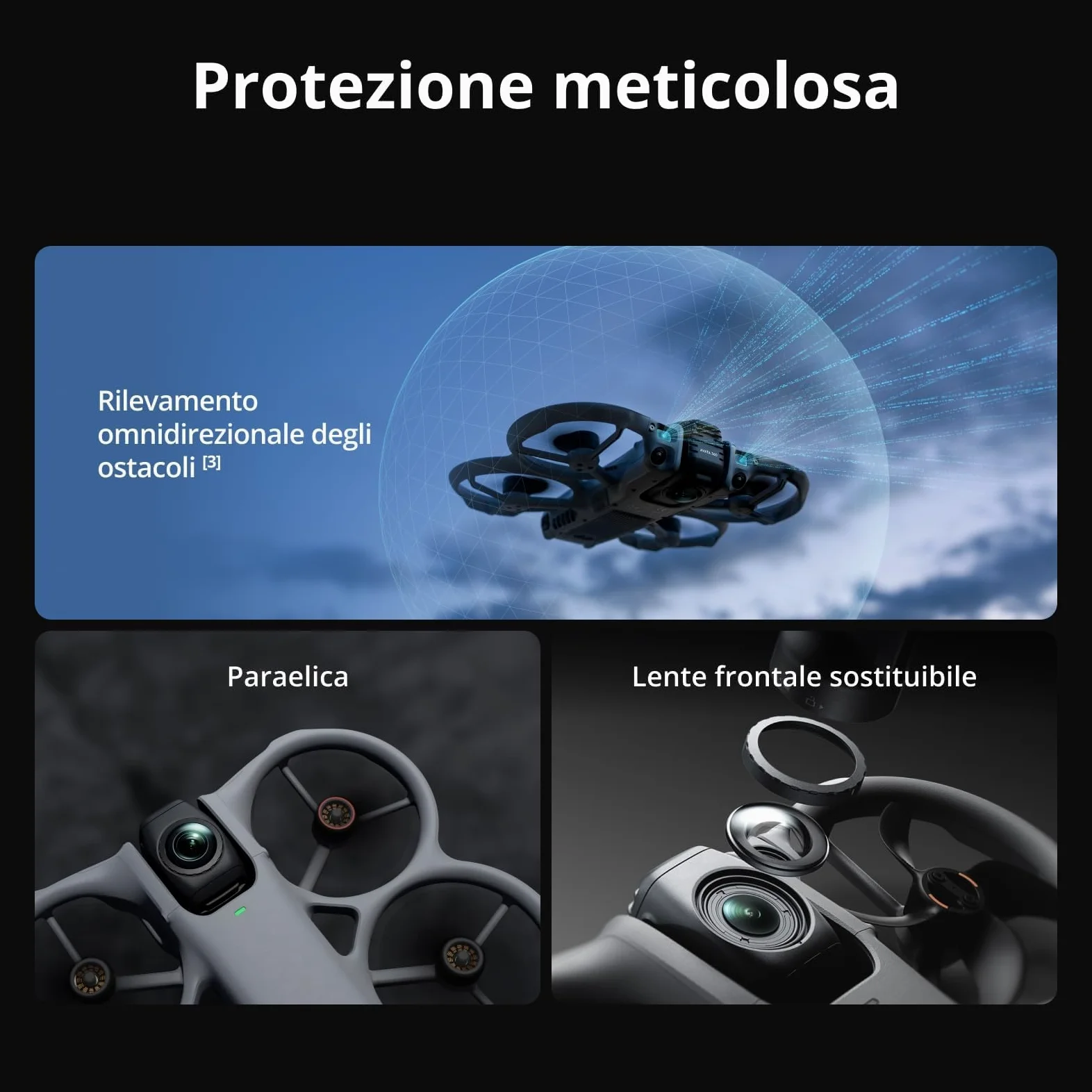 DJI Avata 360 Combo Motion Fly More con accessori, drone a 360° con imaging 8K da 1 pollice, paraelica, Include Goggles N3 e RC Motion 3, Pad di atterraggio (Memory Card Combo)