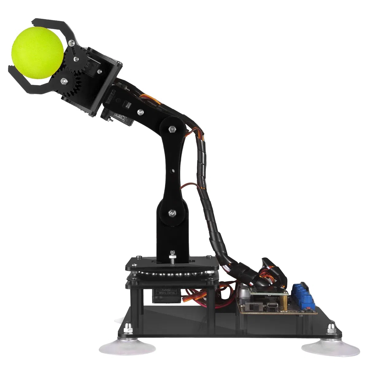 Adeept 5 Assi Braccio Robotico Kit a Compatibile con Arduino IDE Kit Robot fai da te Kit Braccio Robot STEAM con codice di Elaborazione Display OLED ed Esercitazione PDF Tramite link di Download