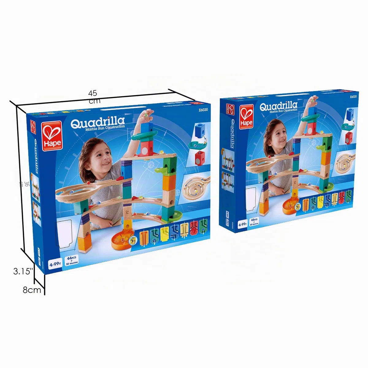 Hape Quadrilla - Corsa con Suspense | Pista per biglie di ultima generazione: divertimento STEAM dai 4 anni in su