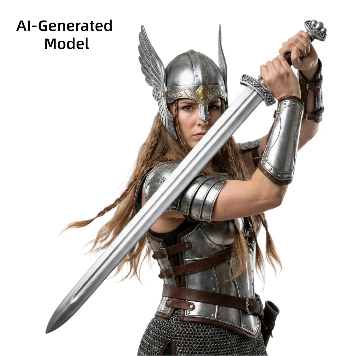 LOOYAR Vikings - Spada medievale in schiuma di poliuretano - Per berserker - Cavaliere - Guerriero - Gioco di battaglia - Halloween - Cosplay - 104,1 cm - Ferro nero