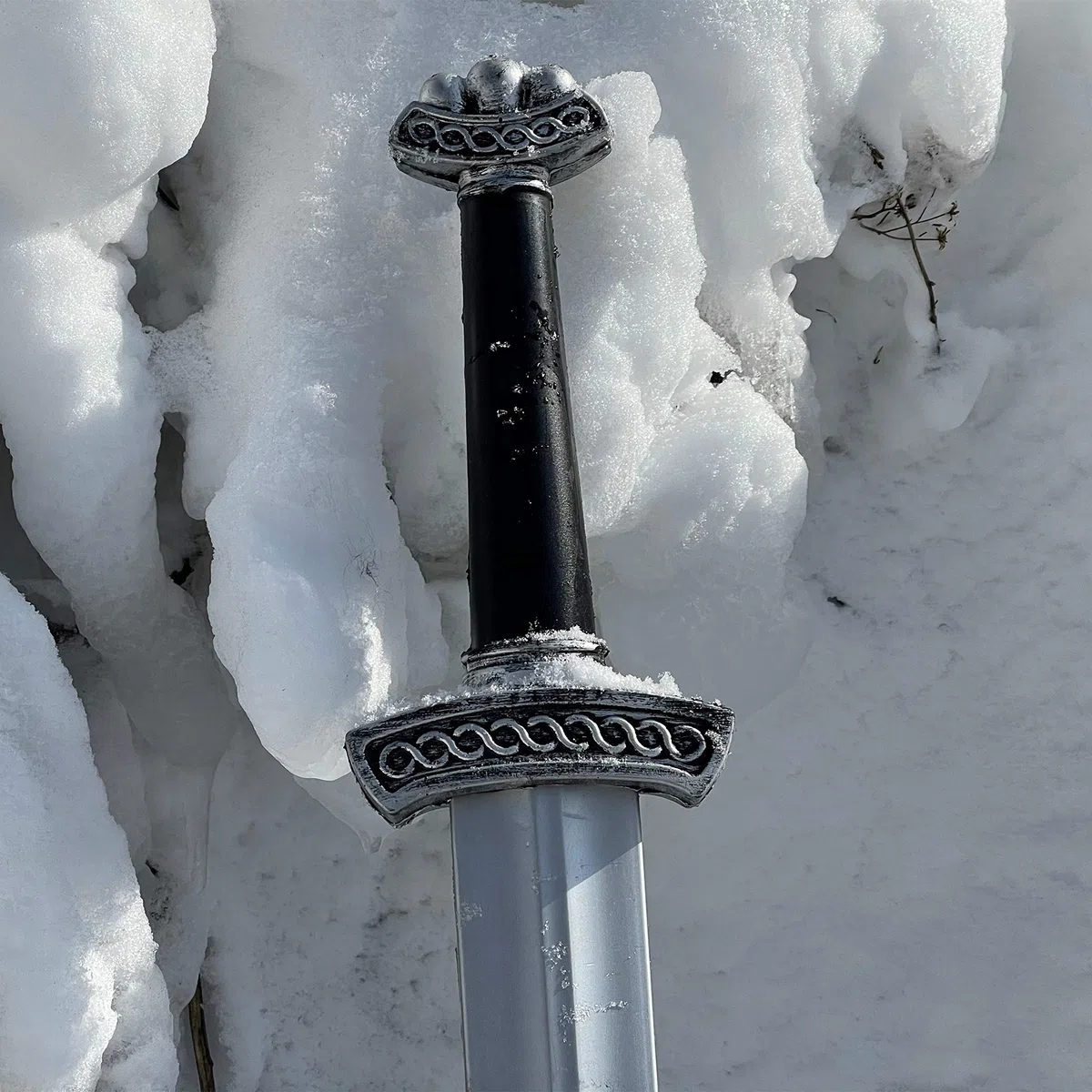 LOOYAR Vikings - Spada medievale in schiuma di poliuretano - Per berserker - Cavaliere - Guerriero - Gioco di battaglia - Halloween - Cosplay - 104,1 cm - Ferro nero