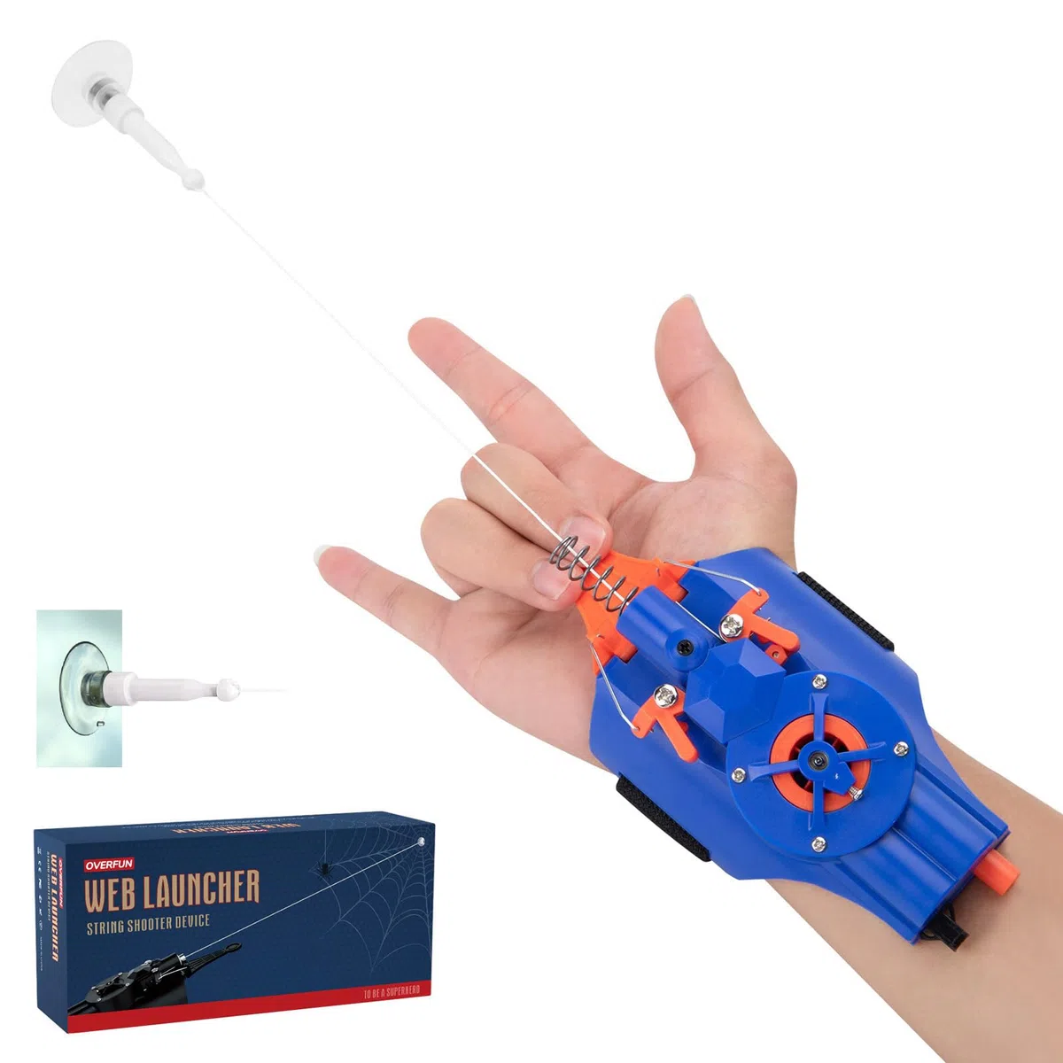 Web Launcher, Lanciacorda Elettrico per Bambini, Gadget Cool da Supereroe con Avvolgimento Automatico, Giocattoli da Ruolo Divertenti per Ragazzi