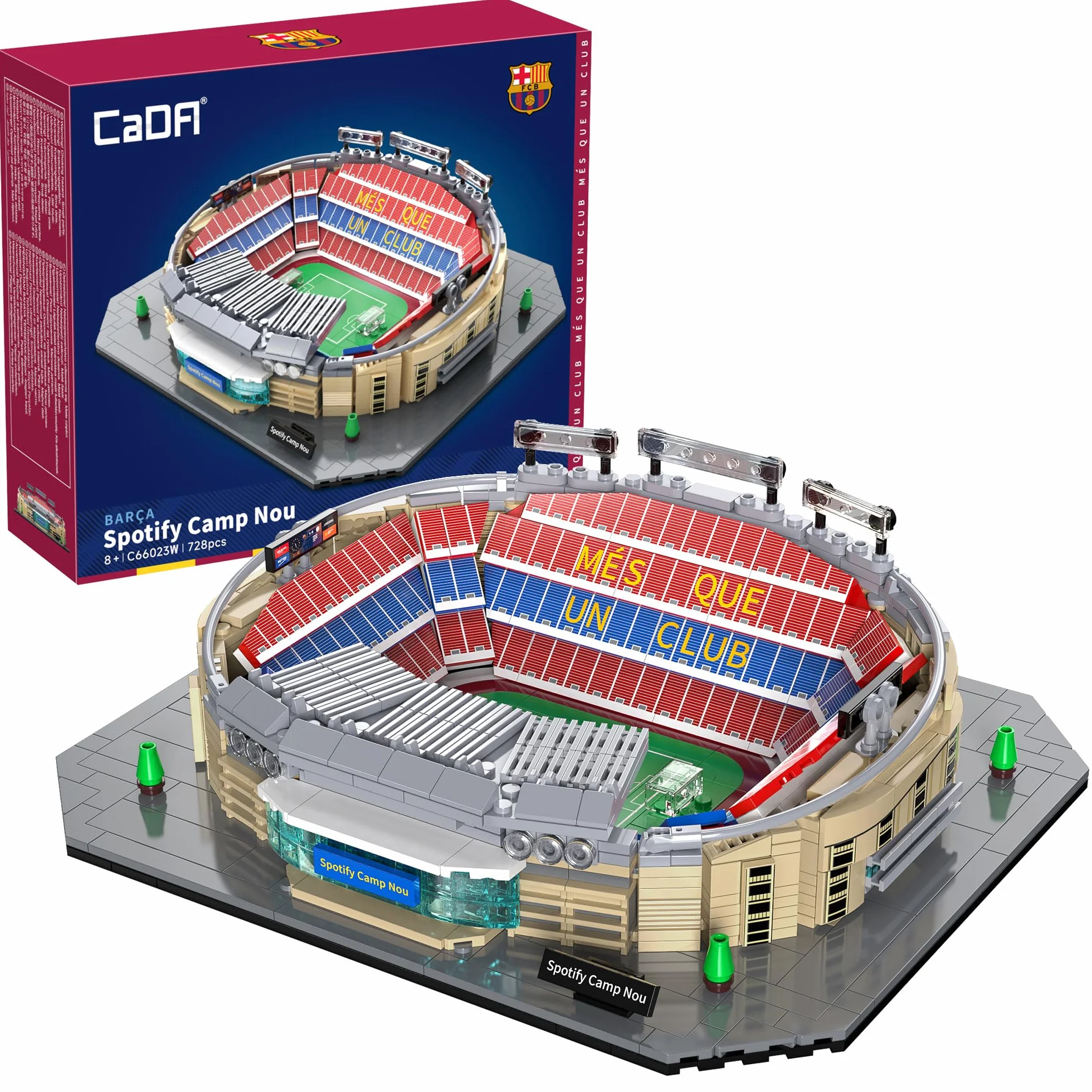 Cada - Stadio F.C. Barcelona Camp NOU - 723 Pezzi - Replica a Scala dello Stadio - (DeQuBe 927DE66023)