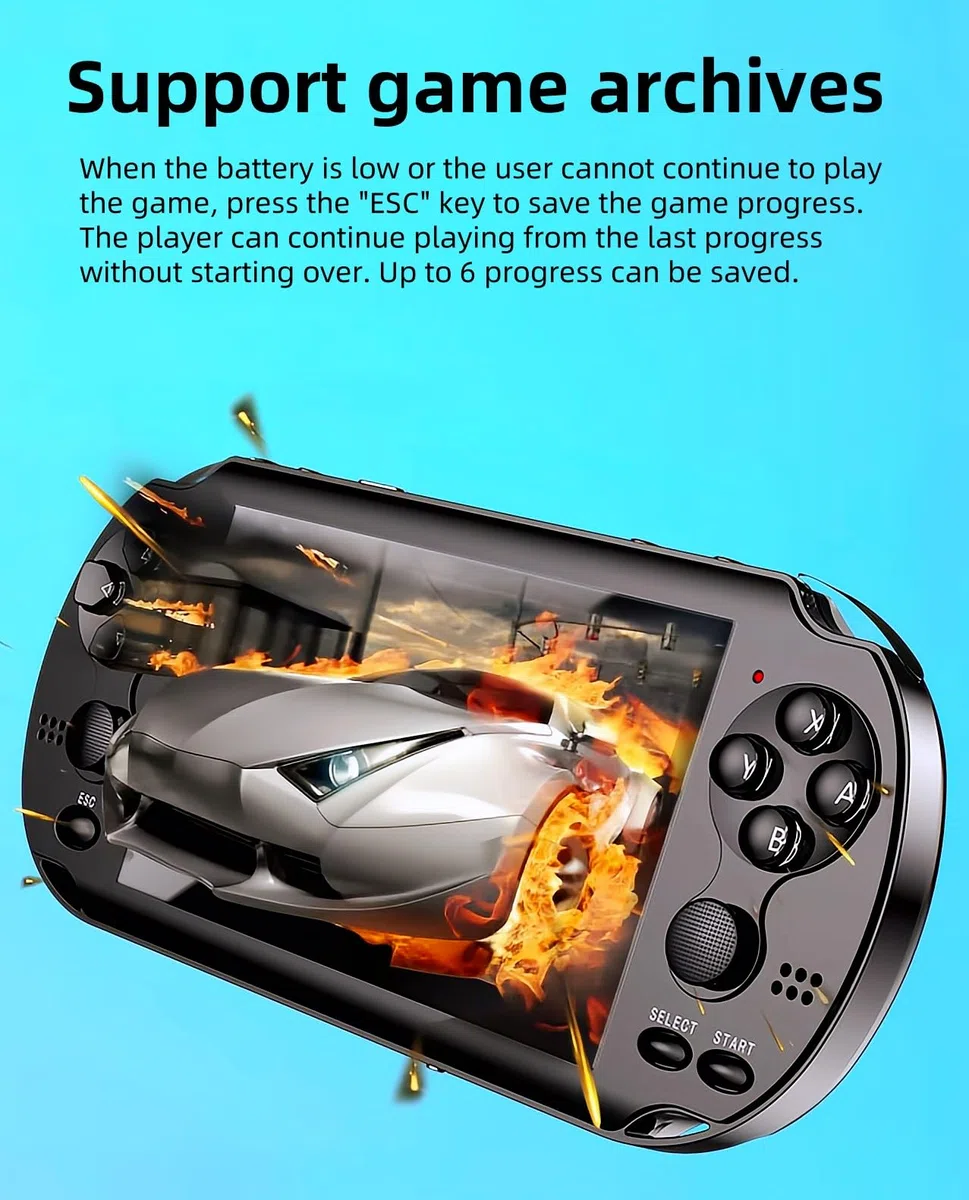 TAQY 4,3 Pollici Doppio Joystick Console per Videogiochi 2000 Giochi Integrati Simulatori Multipli Supporta MP4/TV OUT Gioco Retrò Portatile da Viaggio Giocattoli Elettronici Regali