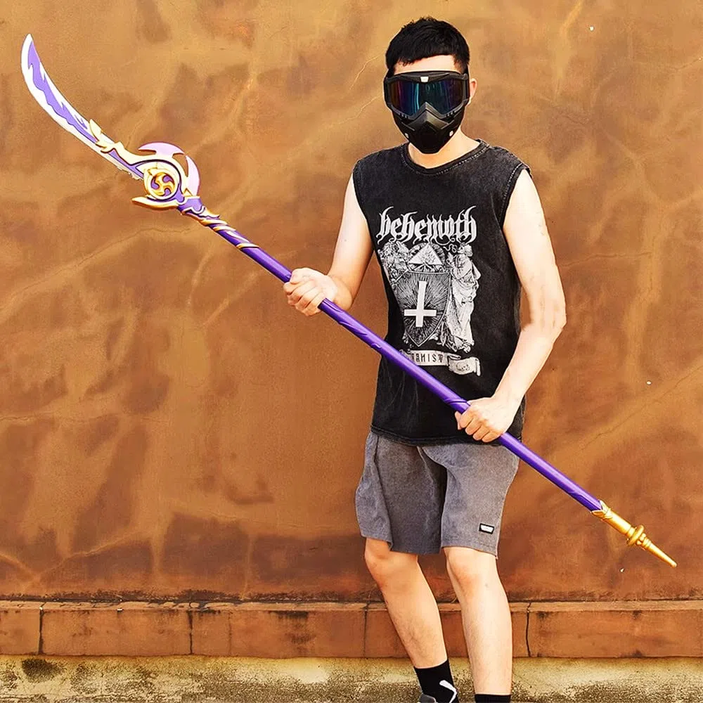 damdos Halloween Prop Genshin Impact Cosplay Swords, Oversized 72" Engulfing Raiden Shogun Sword, Role Playing Birthdays Gift(Raiden Shogun)
