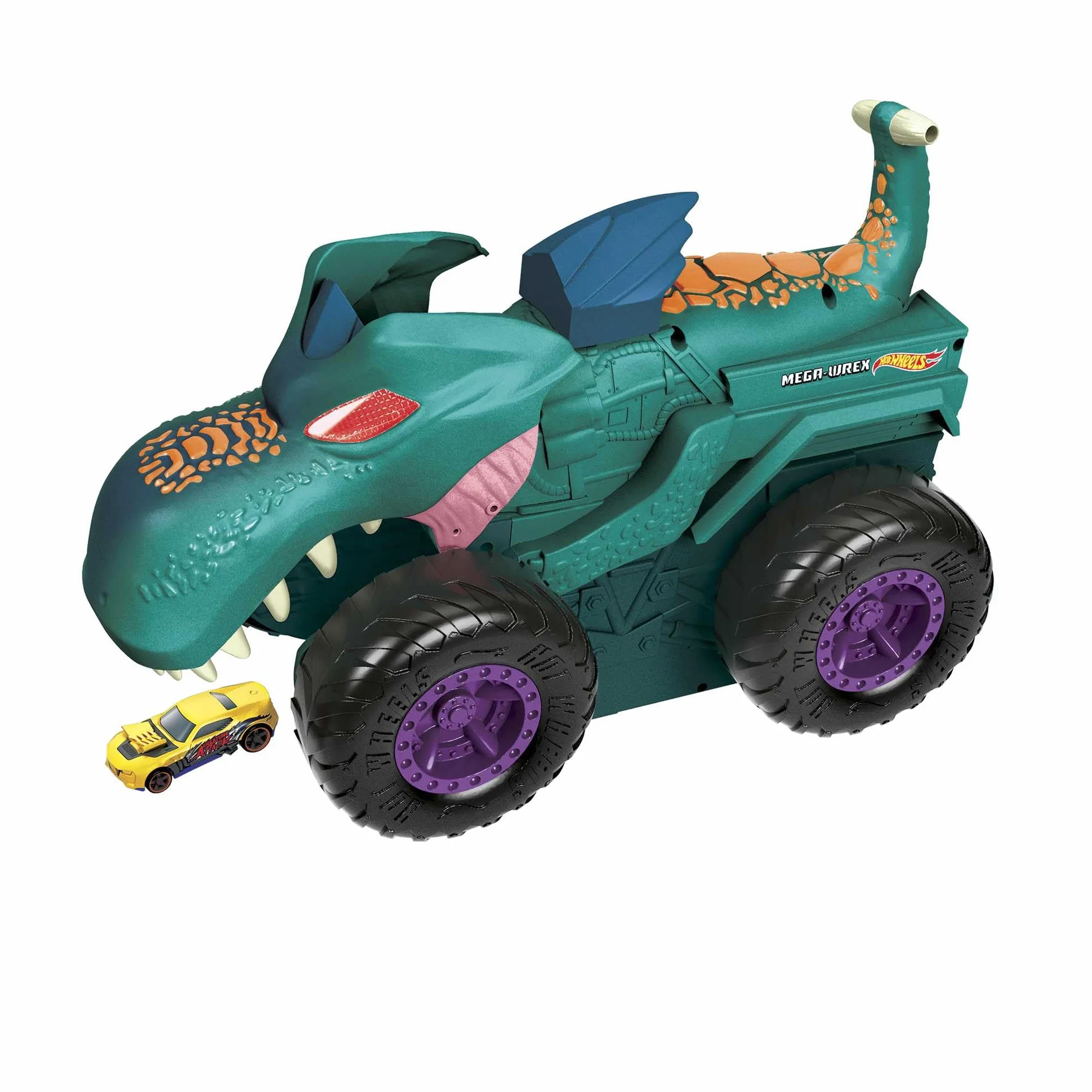 Hot Wheels - Veicolo Monster Trucks Mega Wrexdivora Veicoli, dai 3 Anni in Su, GYL13