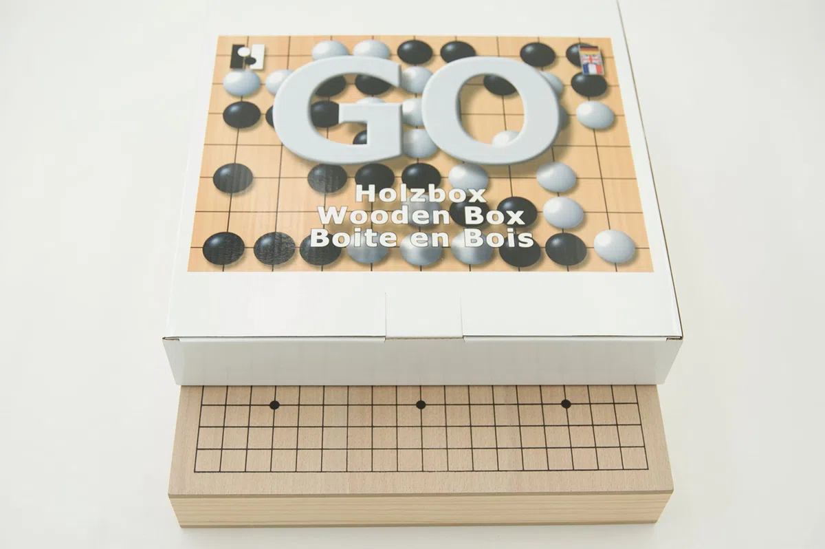 Wooden Go Board Box Set with Drawers And Wooden Stones (19 x 19 Go Set)