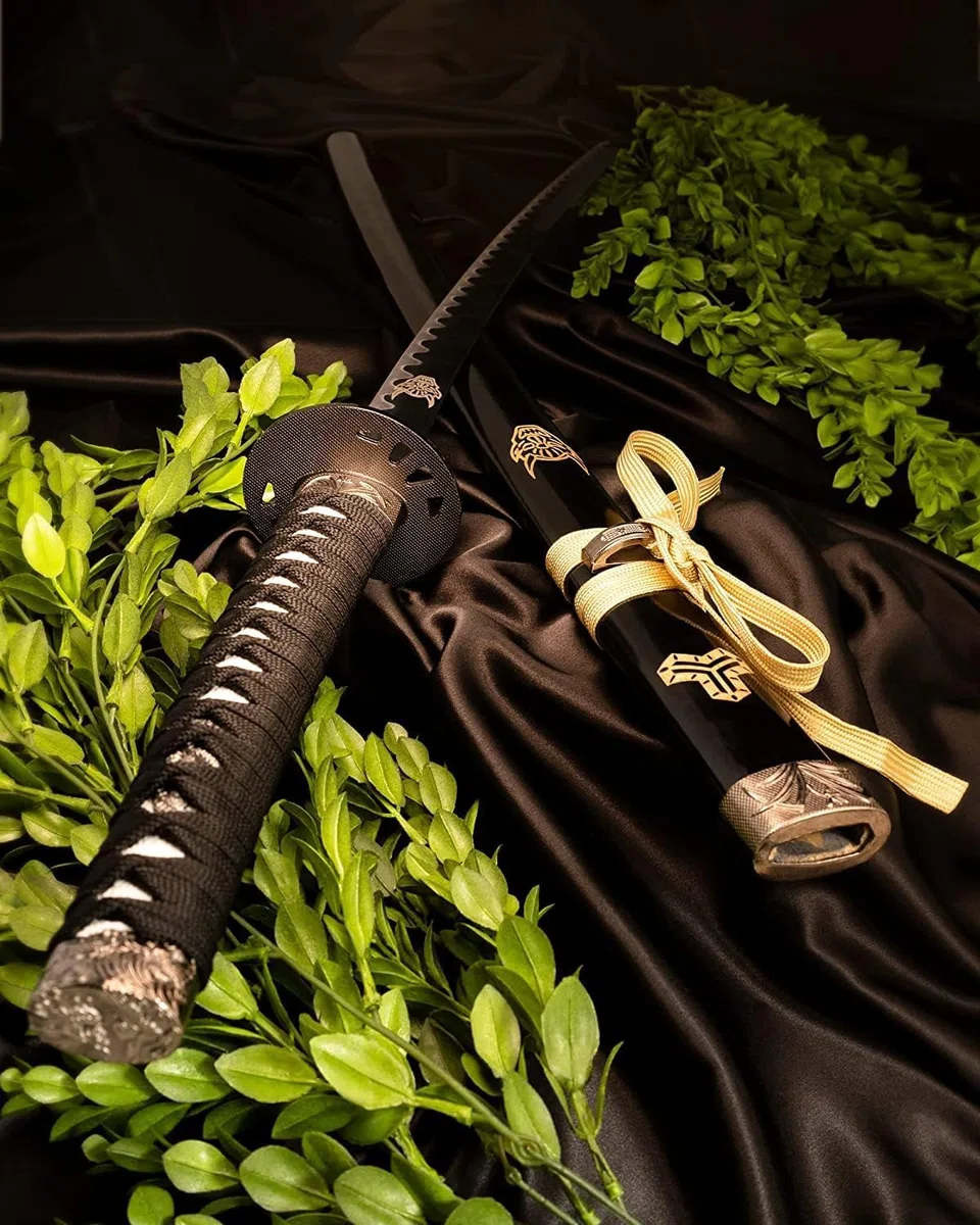 Spada Katana, Katana Vera Samurai Katana Acciaio con fodero per decorazione per collezionisti o come regalo Plus Espositore