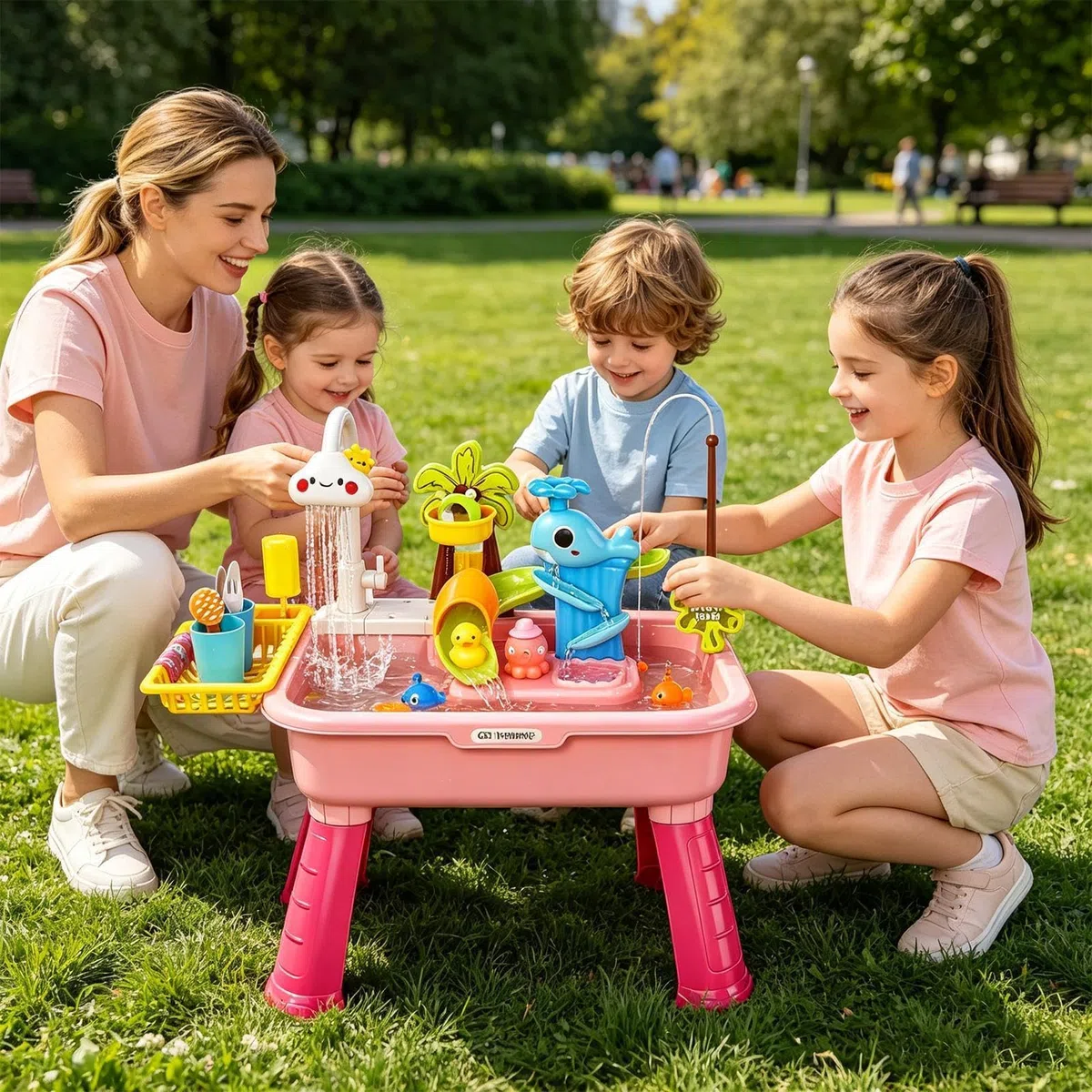 Giocattolo Per Bambini | Tavolo D'Acqua Elettrico A Batteria Con Rubinetto Divertente,Giocattoli Educativi,Per Bambini E Bambine Casa Giardino Asilo Scuola Materna E Scuola 'Infanzia
