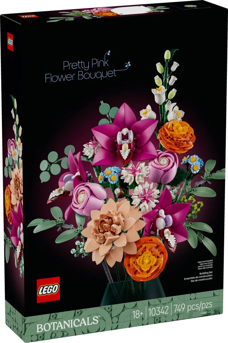 Collezione Botanica Lego 10342 Grazioso Bouquet Rosa (con 30659 Giardino di Fiori)