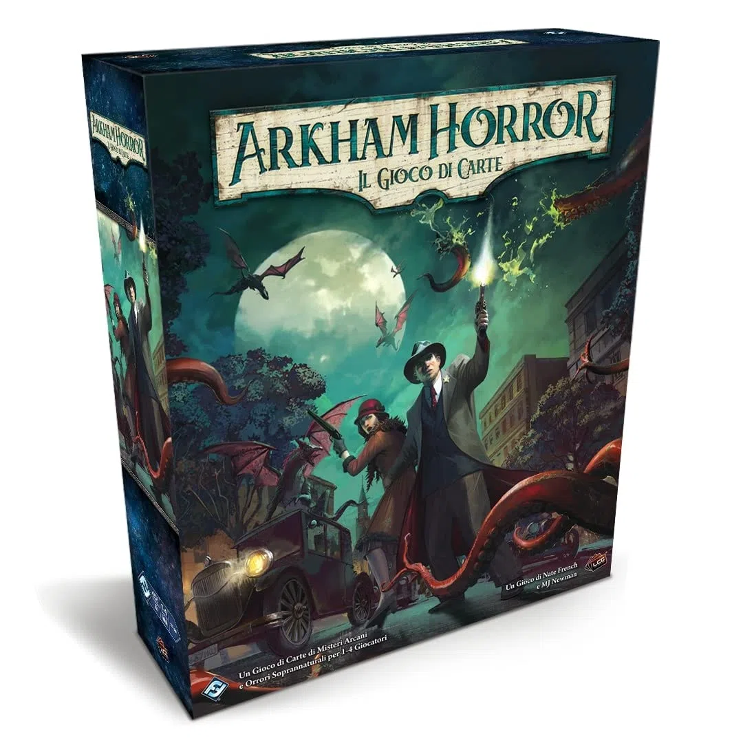 Asmodee - Arkham Horror: Il Gioco di Carte, LCG, Set Base Aggiornato 2021-1-4 Giocatori, 14+ Anni, Edizione in Italiano