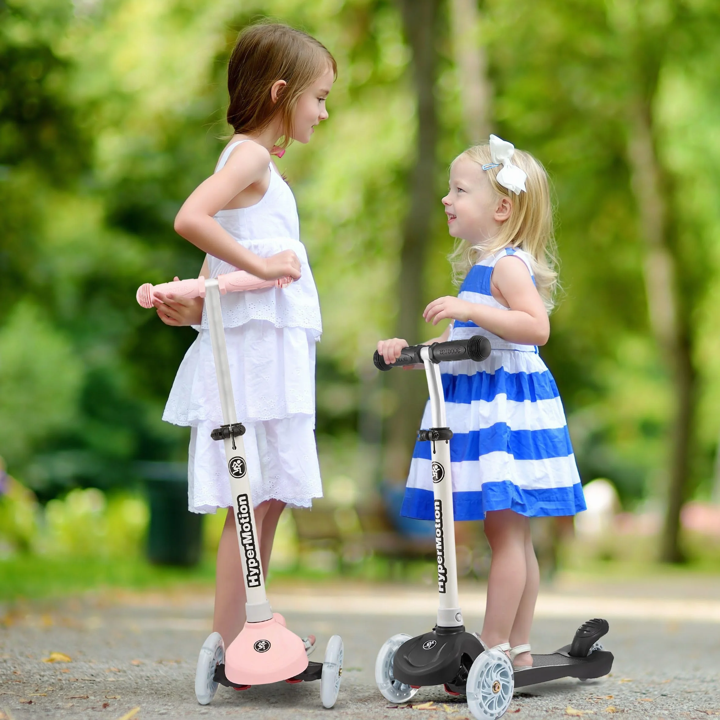 HyperMotion Triciclo per bambini 3-8 anni, monopattino bilanciere TRINGO, pedana antiscivolo, monopattino regolabile per bambina, ragazzo 3+, carico massimo 50 kg