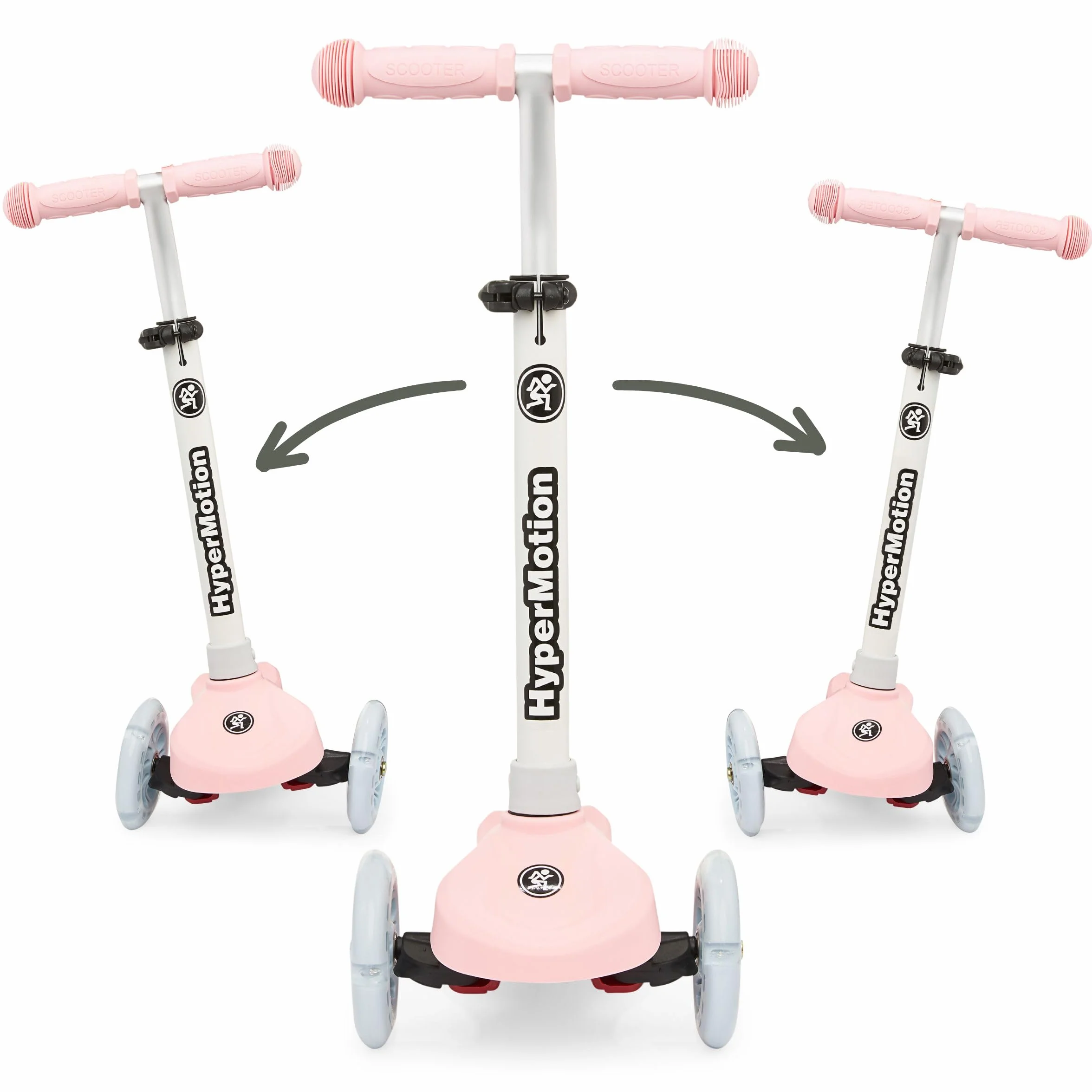 HyperMotion Triciclo per bambini 3-8 anni, monopattino bilanciere TRINGO, pedana antiscivolo, monopattino regolabile per bambina, ragazzo 3+, carico massimo 50 kg