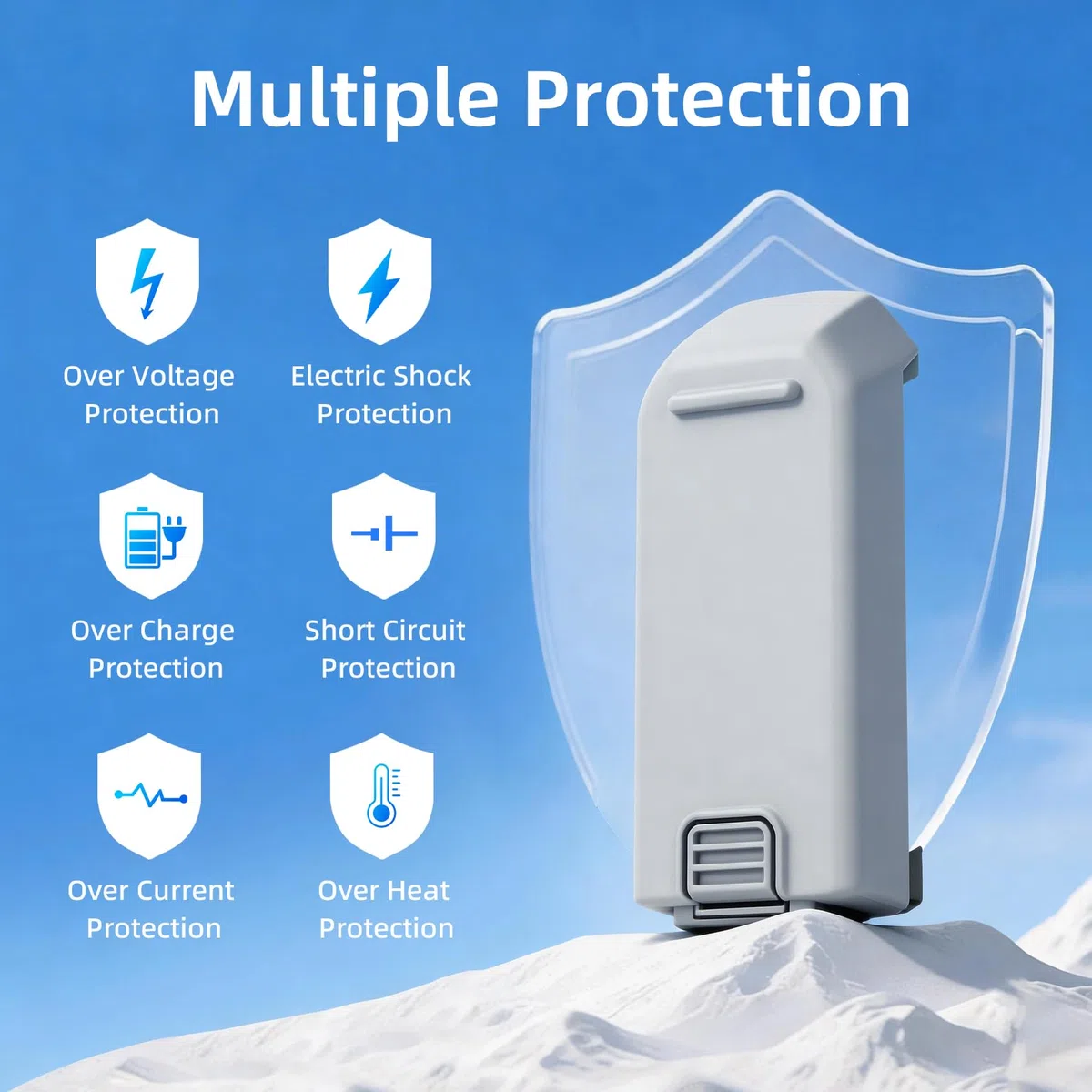 Confezione da 2 batterie DJI Neo da 1435 mAh, batteria agli ioni di litio di ricambio intelligente, 18 minuti di volo, compatibile con drone DJI Neo