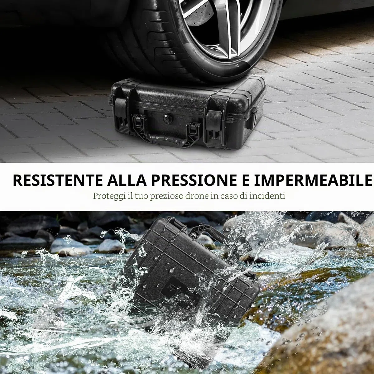 FPVtosky Custodia per DJI Mini 4 Pro I Compatto I Doppio Strato I Impermeabile - Custodia per DJI Mini 4 Pro Fly More Combo Kit, Accessori per la custodia del drone