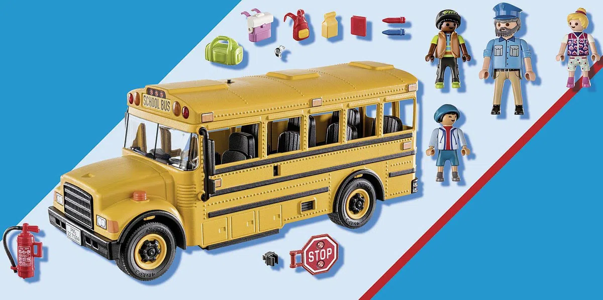 PLAYMOBIL City Life 71094 US School Bus, Autobus Giocattolo con Luce Lampeggiante, Giocattoli per Bambini a Partire dai 4 Anni