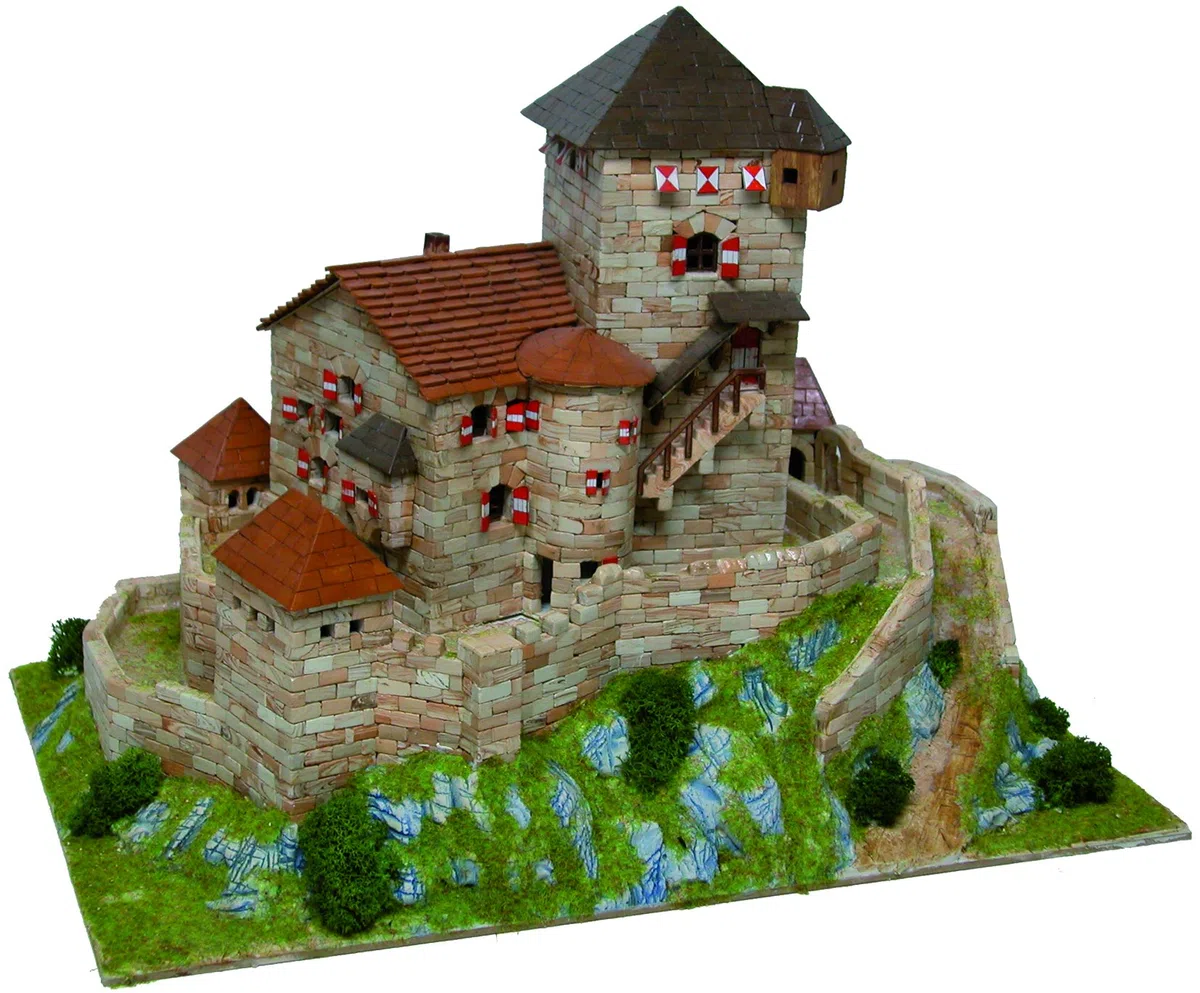 Aedes Ars- Italia Burg Branzoll-Kit per modellismo, 33 x 28,5 x 5,5 cm, Multicolore, Medium, Aedes_1054
