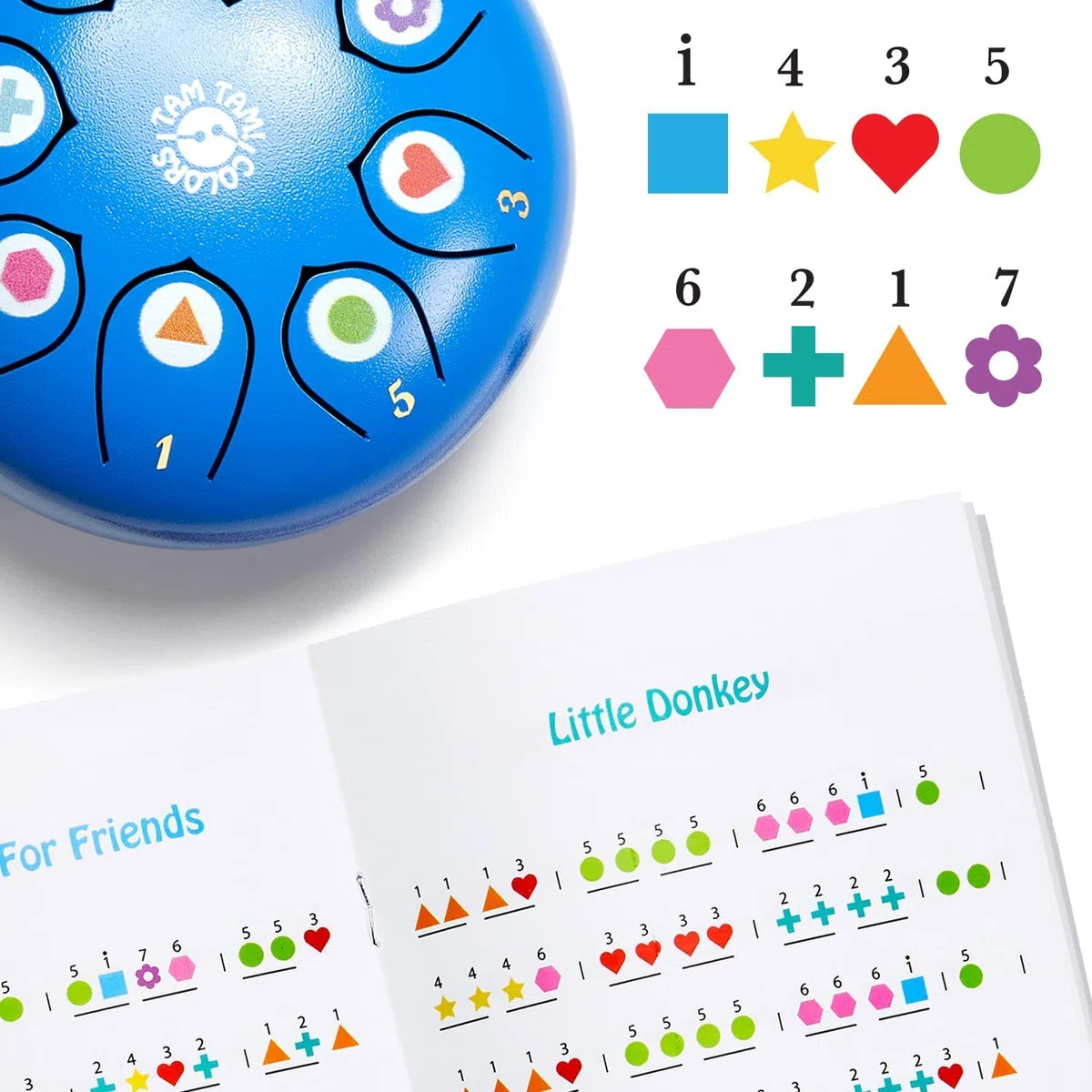LA PUERTA MÁGICA Tamburo HANDPAN Strumenti Musicali Bambini - Tamburo Bambino I 6 pollici 8 note I Strumento a Percussione Musicale per Bambini - Regalo Originale per Bambina e Bambino dai 3 anni