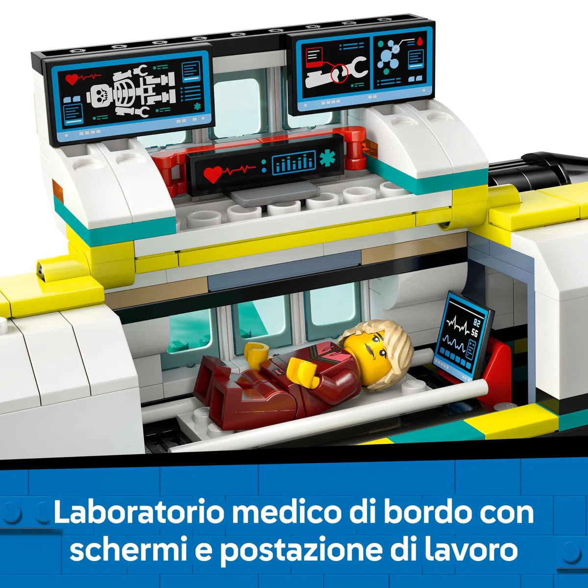 LEGO City Emergency Air Ambulance Airplane Toy - Medical Plane Model - 3 Minifigures incl. a Doctor and Pilot, plus a Snowscooter, Stretcher & Tools, Gift for 6+ Year Old Boys - 60465
