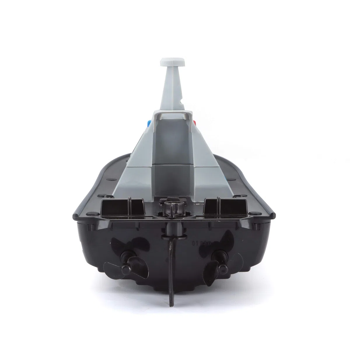 Bauer Spielwaren M82196 Tech R/C - Barca giocattolo radiocomandata dalla polizia, portata di 35 metri, batteria con funzione di ricarica USB, 34 cm, nero -582196