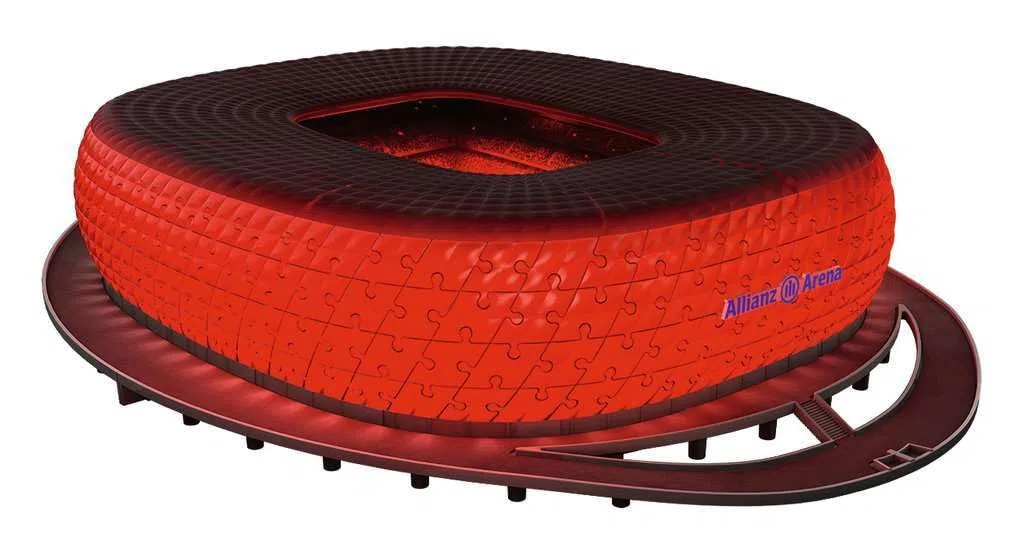 Ravensburger 3D Puzzle Allianz Arena bei Nacht 12530 - Bayern München Fanartikel - leuchtet im Dunkeln: Erleben Sie Puzzeln in der 3. Dimension