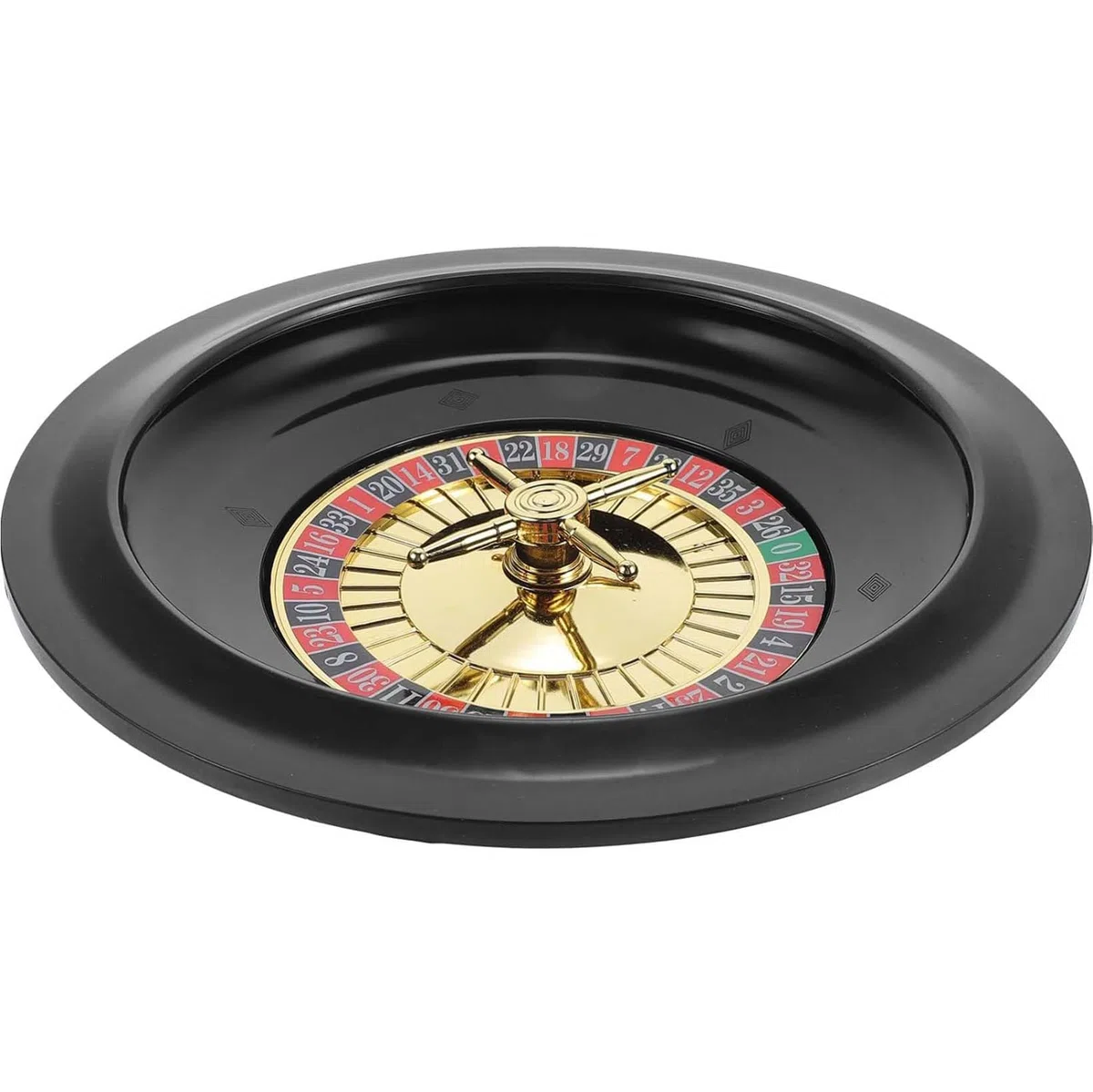 Ruota della Roulette in Legno Portatile - Gioco da Tavolo Casino Set Solido di Intrattenimento per Tempo Libero, 001