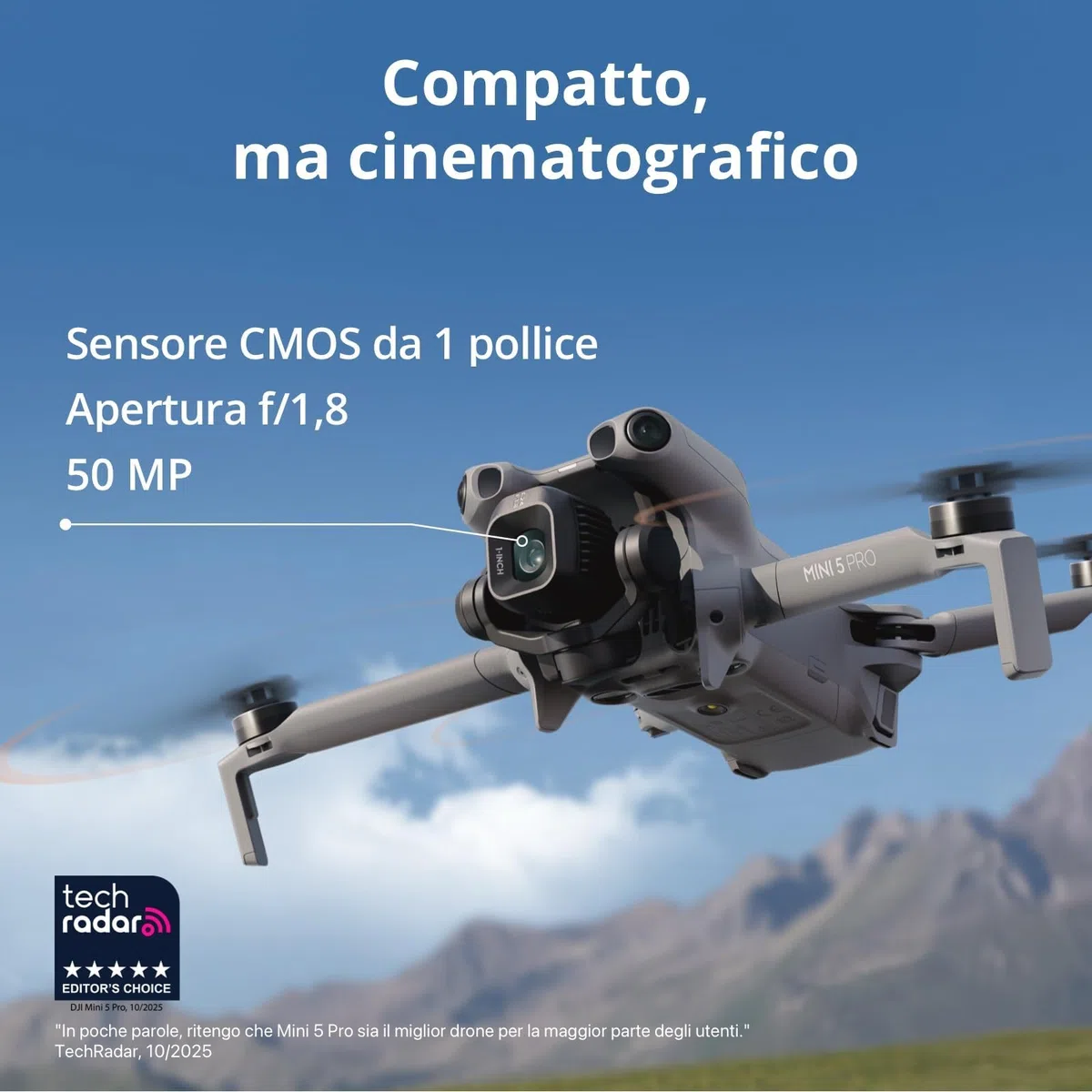 DJI Mini 5 Pro Combo Fly More Plus con DJI RC 2, drone con fotocamera, CMOS da 1 pollice, drone 4K per principianti (Pacchetto di accessori multipli)