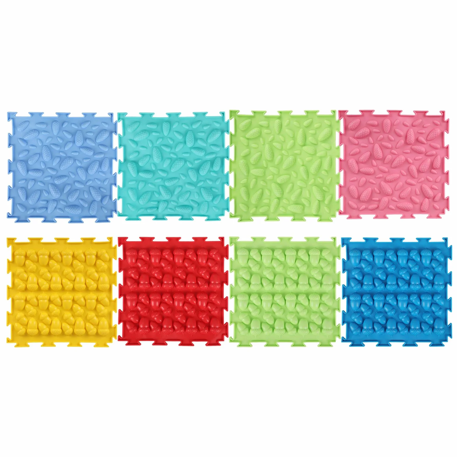 Sensoriale Ortopedico,Tappetino per Puzzle per Percezione Tattile,8PCS 25.5x25.5cm Tappetino da Gioco Massaggio Sensoriale Ortopedico per Autistici