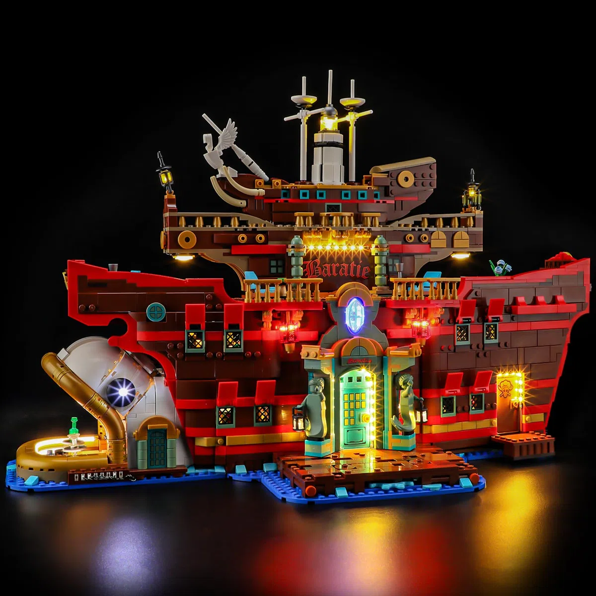 BRIKSMAX Kit di luci 2.0 compatibile con Lego ONE Piece The Baratie Floating Restaurant 75640 Set di costruzione - Kit di illuminazione a LED (solo accessori), tecnologia per nascondere i cavi per