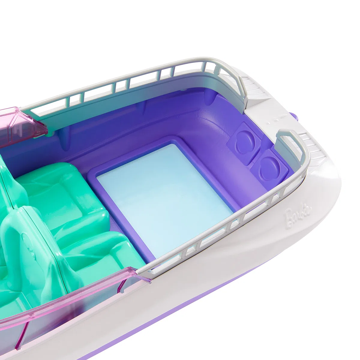 Barbie - Sirene playset con 2 barca galleggiante da 46 cm con fondo trasparente e accessori, Giocattolo per Bambini 3+ Anni, HHG60